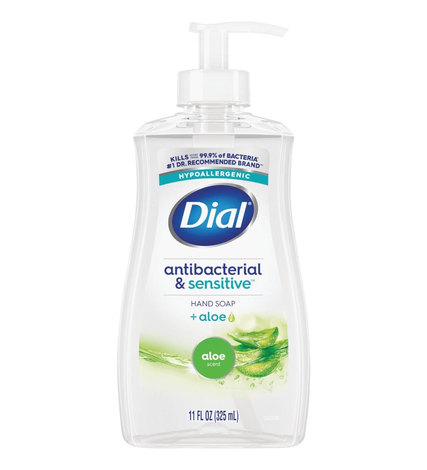 Dial Liquid Hand Soap Antibacterial Aloe 11 Fl Oz