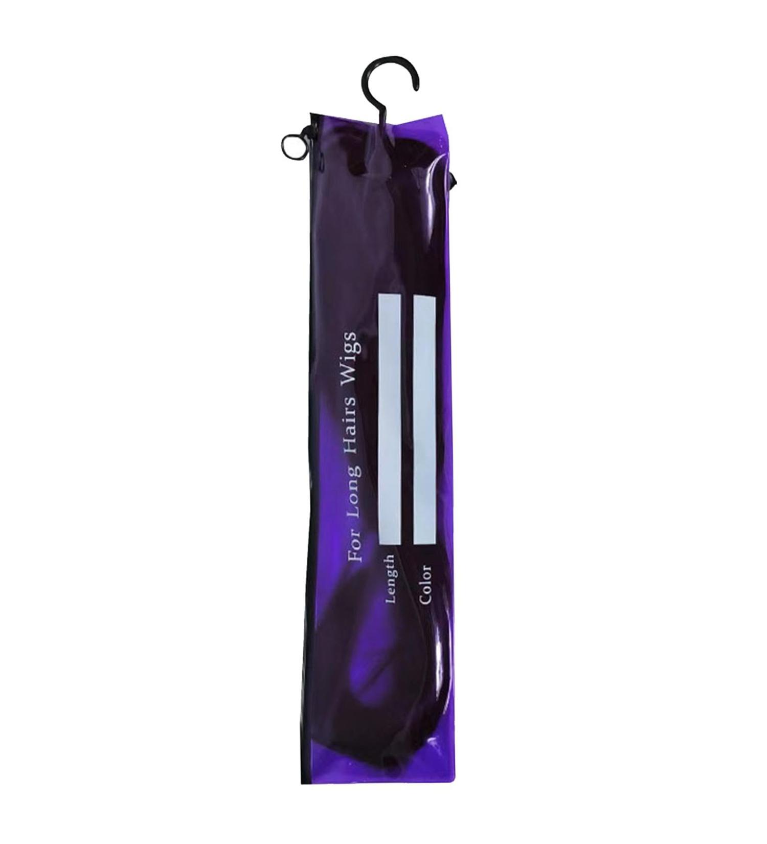 Wig Bag Hanger | Well Organized Wig Travel Bag - Space-Saving Long Wig Travel Bag Hair Extension Holder for Women Purple - Buy Online on GoSupps.com