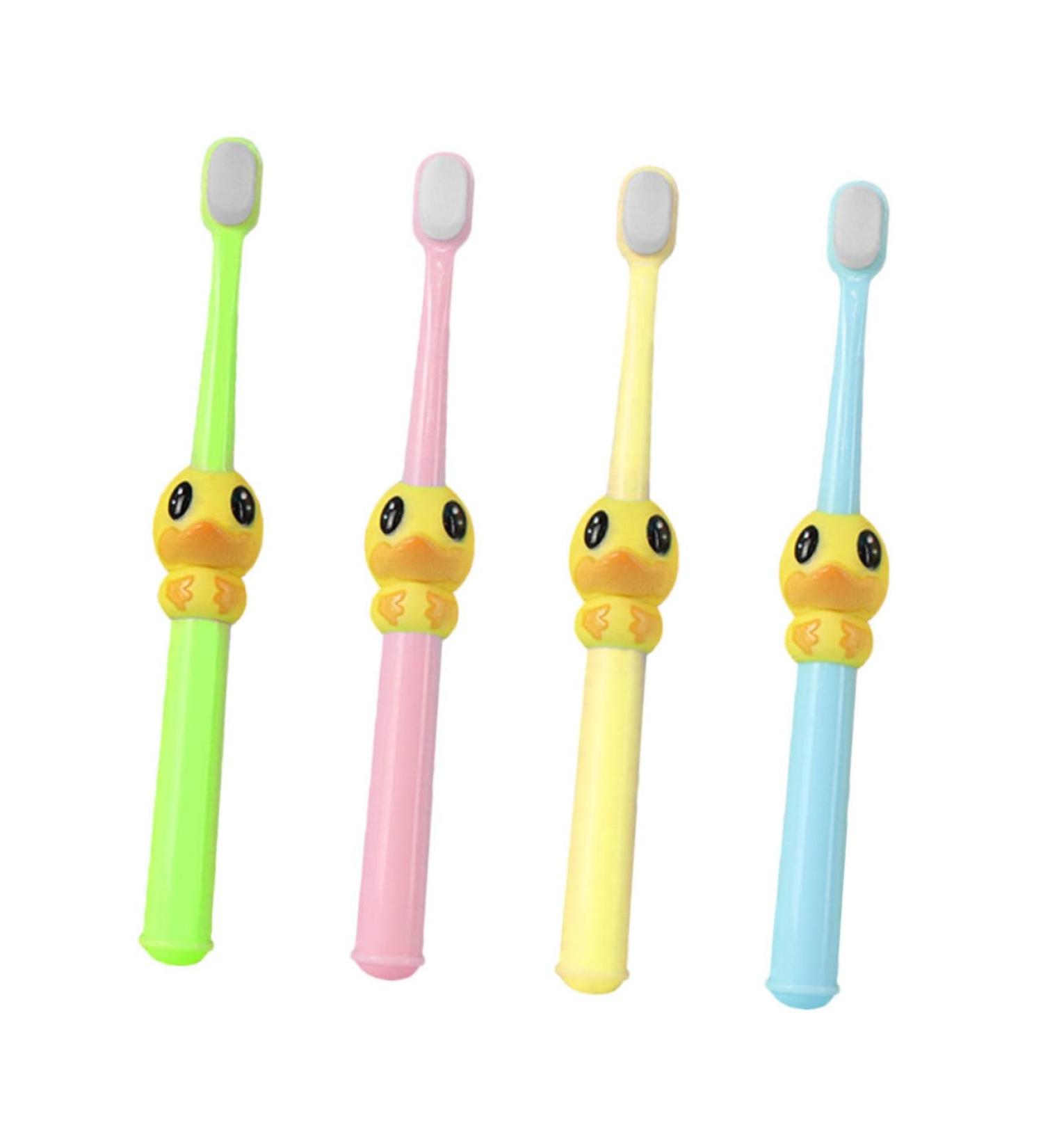 Beavorty 4-Pack Cartoon Toothbrushes for Kids | Manual Travel Oral Care | Ideal Baby Toothbrush - Buy Online on GoSupps.com