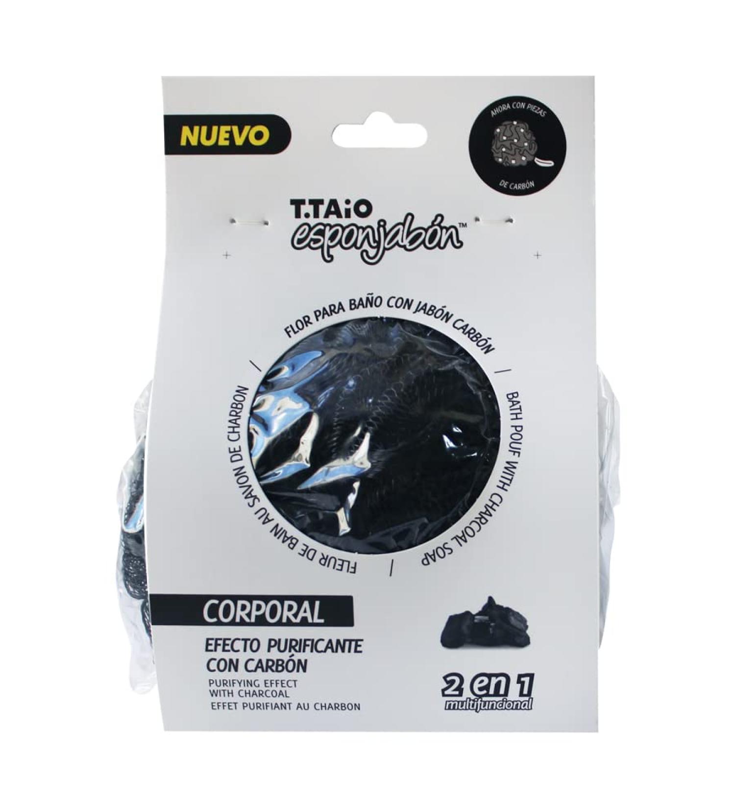 Bath Sponge with Integrated Soap (Charcoal)