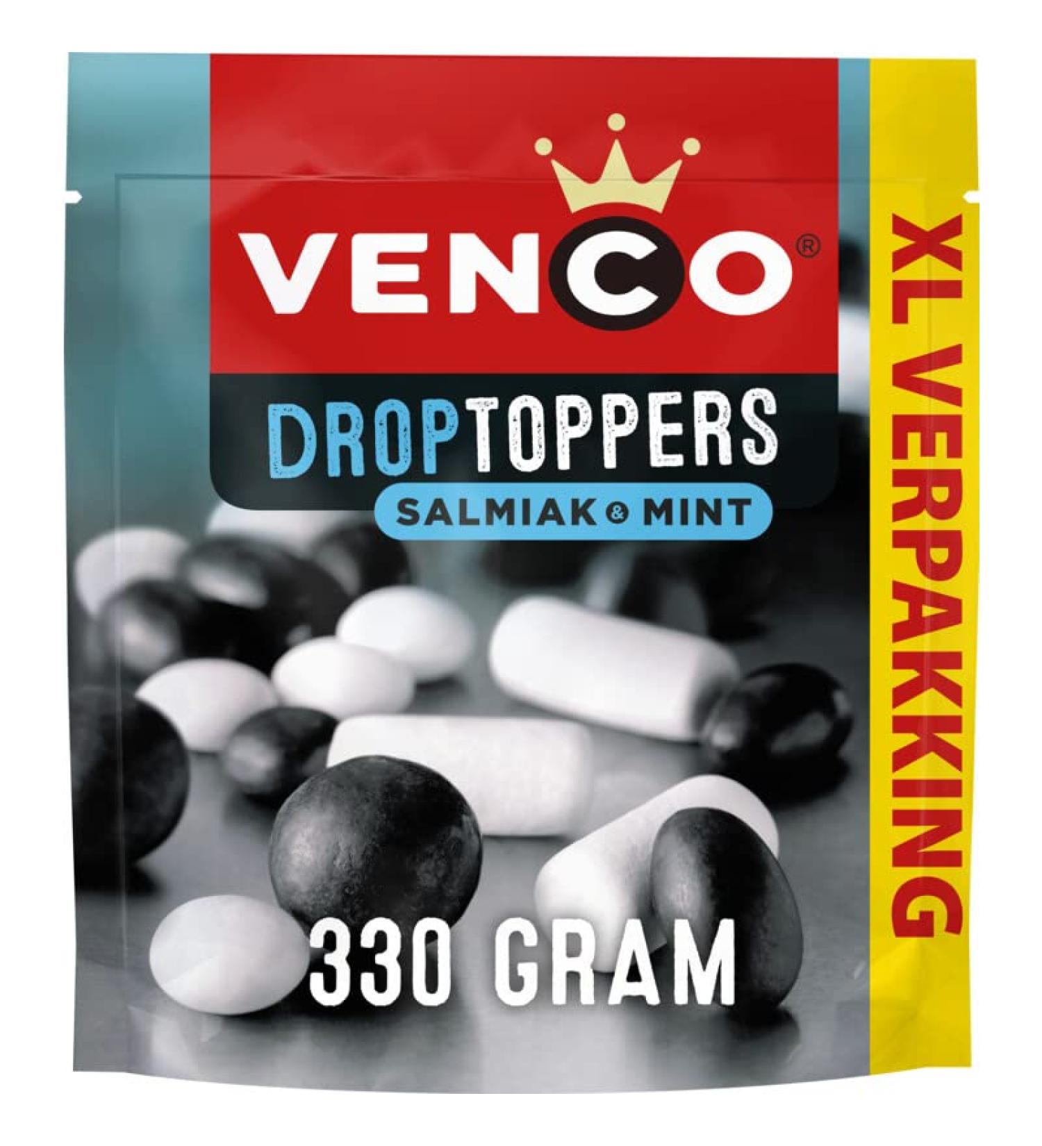 Venco Droptoppers Salmiak & Mint 330 g (11.6 oz) 1 bag