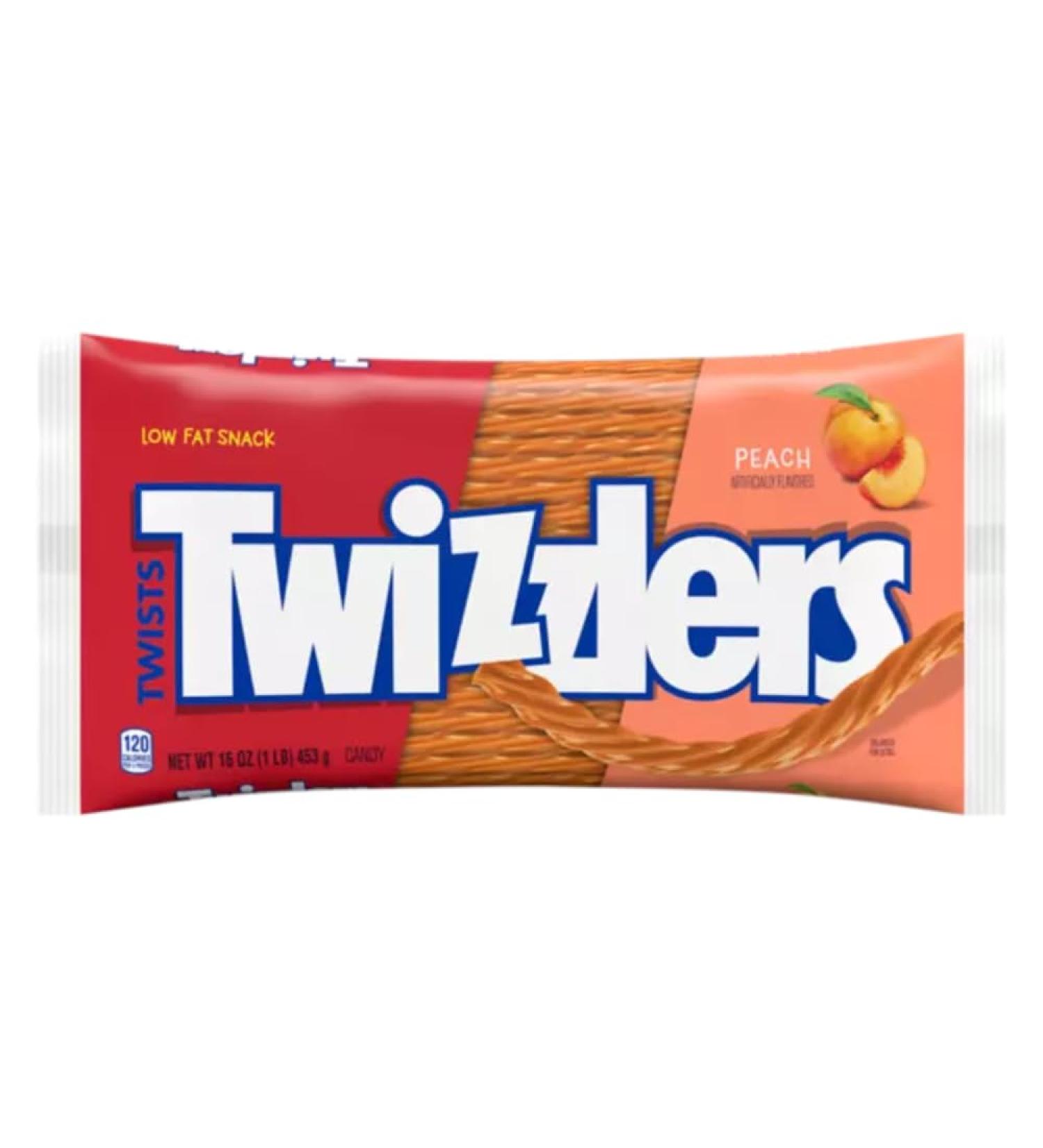 1 Share Bag - Twizzlers Peach - Imported from US - Low Fat Snack - Buy Online on GoSupps.com