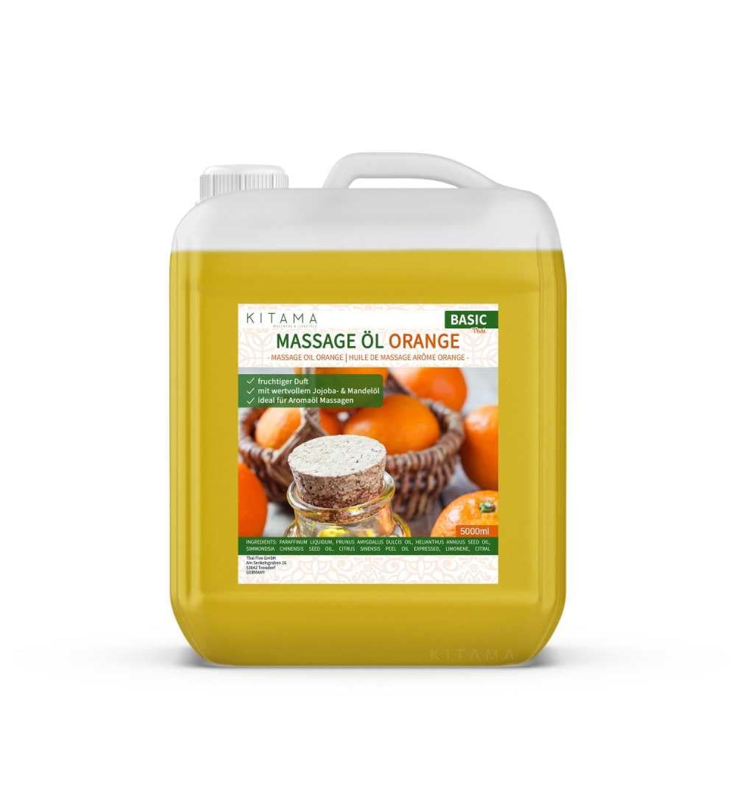 KitaMa Orange Aroma Massage Oil 5000ml - Nourishing Body Care & Relaxation Oil for Massages - Buy Online on GoSupps.com