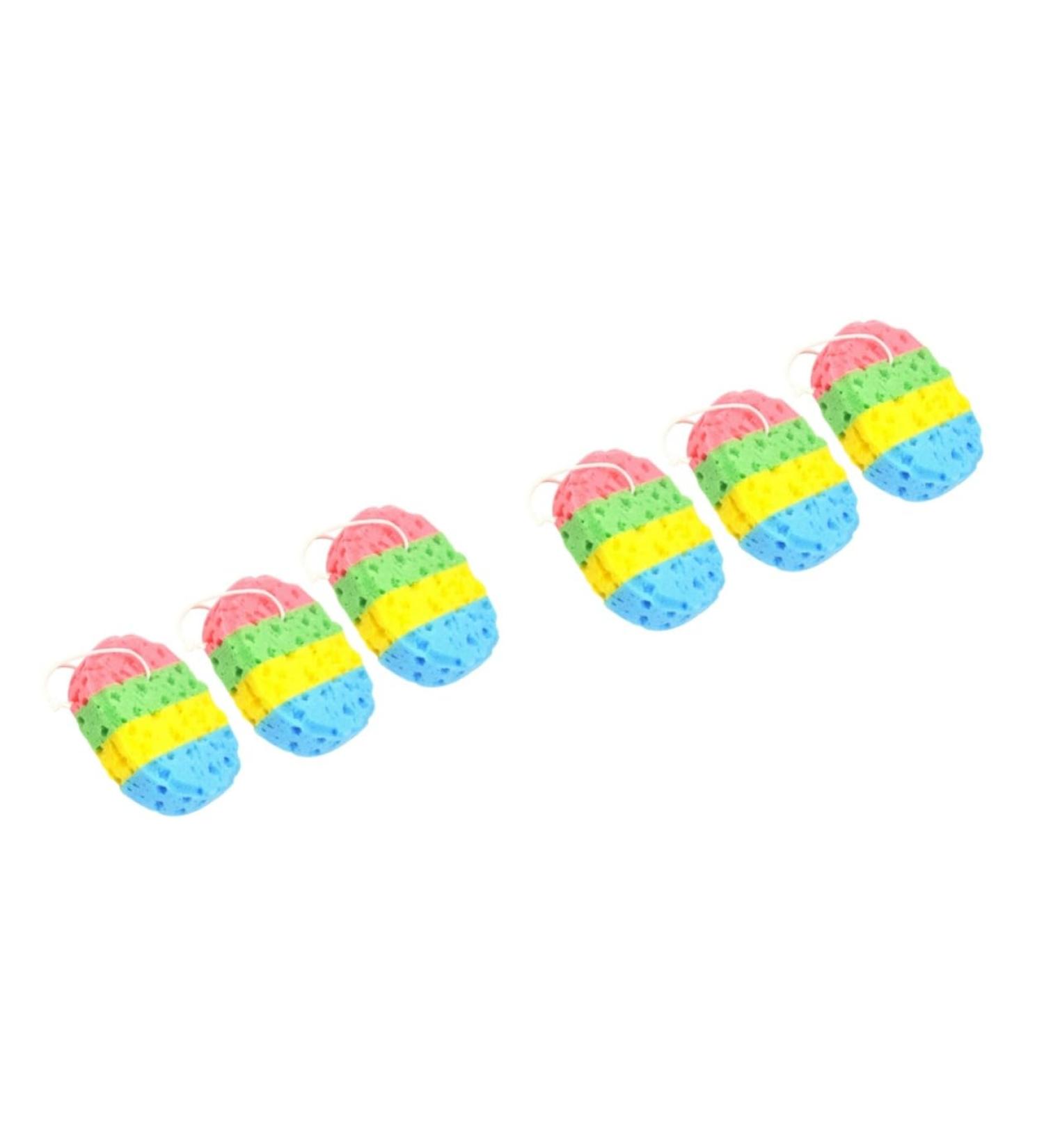 Angoily 6 Pcs Natural Sea Sponge Bath Scrubber - Loofah Shower Sponge & Body Bathing Tools - Buy Online on GoSupps.com