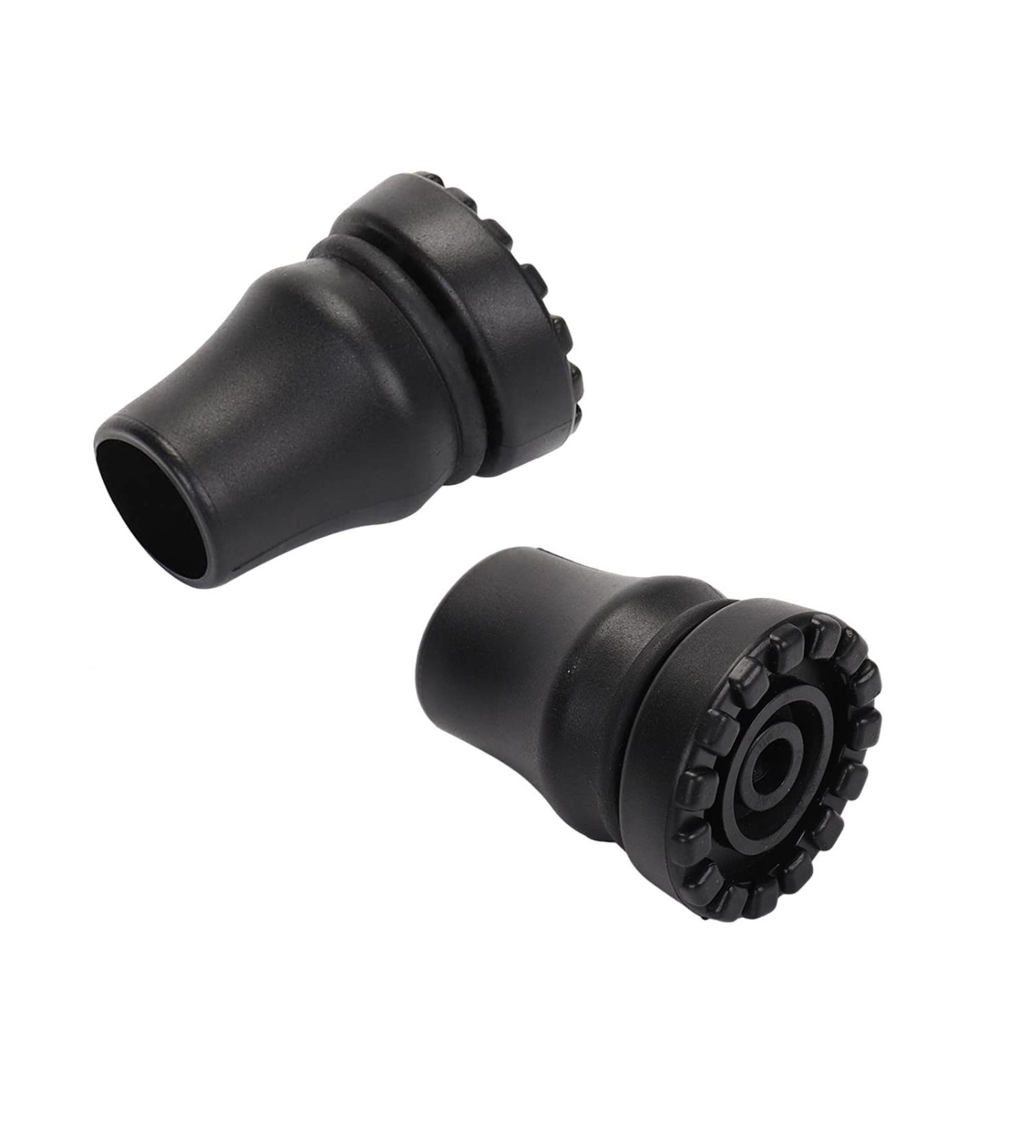 2-Pack Heavy Duty 7/8 Inch Rubber Cane Tips - Black Replacement Tips for Seniors Walking Stick - Safety Accessories - Buy Online on GoSupps.com