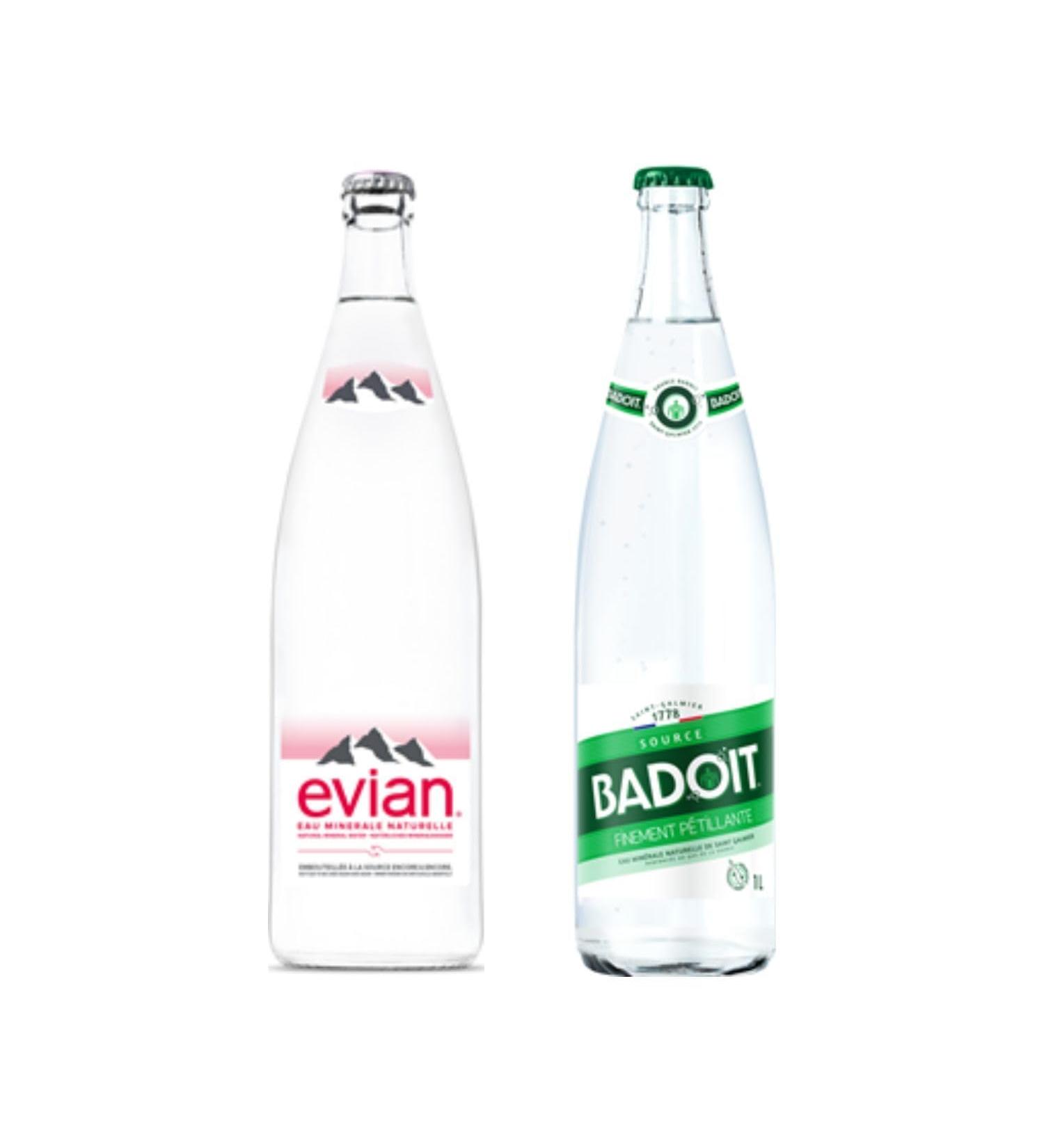 Evian bouteilles (6x1L) Badoit bouteilles (6x1L)