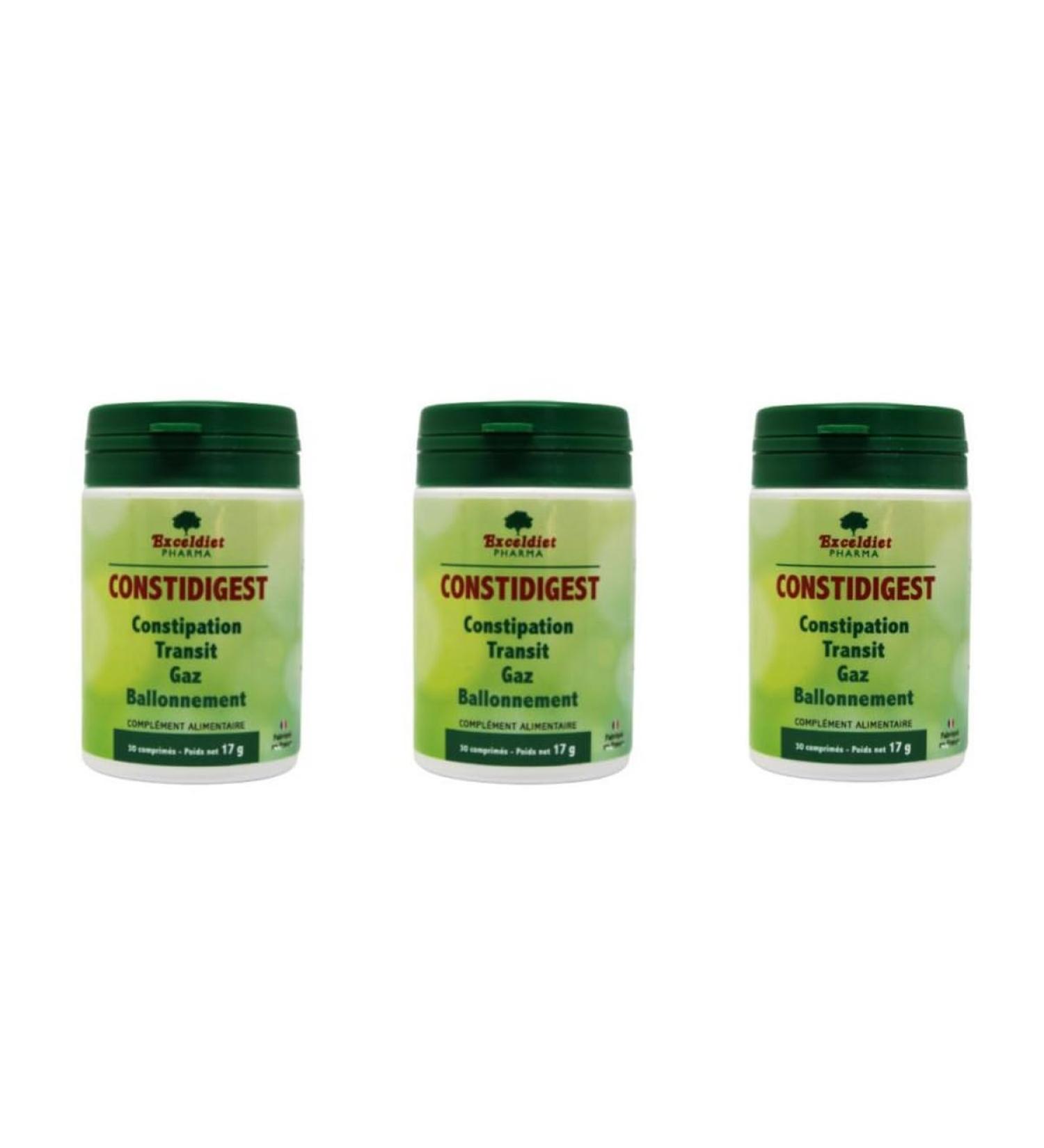 Constidigest - Laxatif Doux - Constipation & 30 comprim s Naturels & Transit Intestinal - Colon Foie Intestin & Ballonnements et gaz & Made in France by Exceldiet Pharma (3) - Buy Online on GoSupps.com