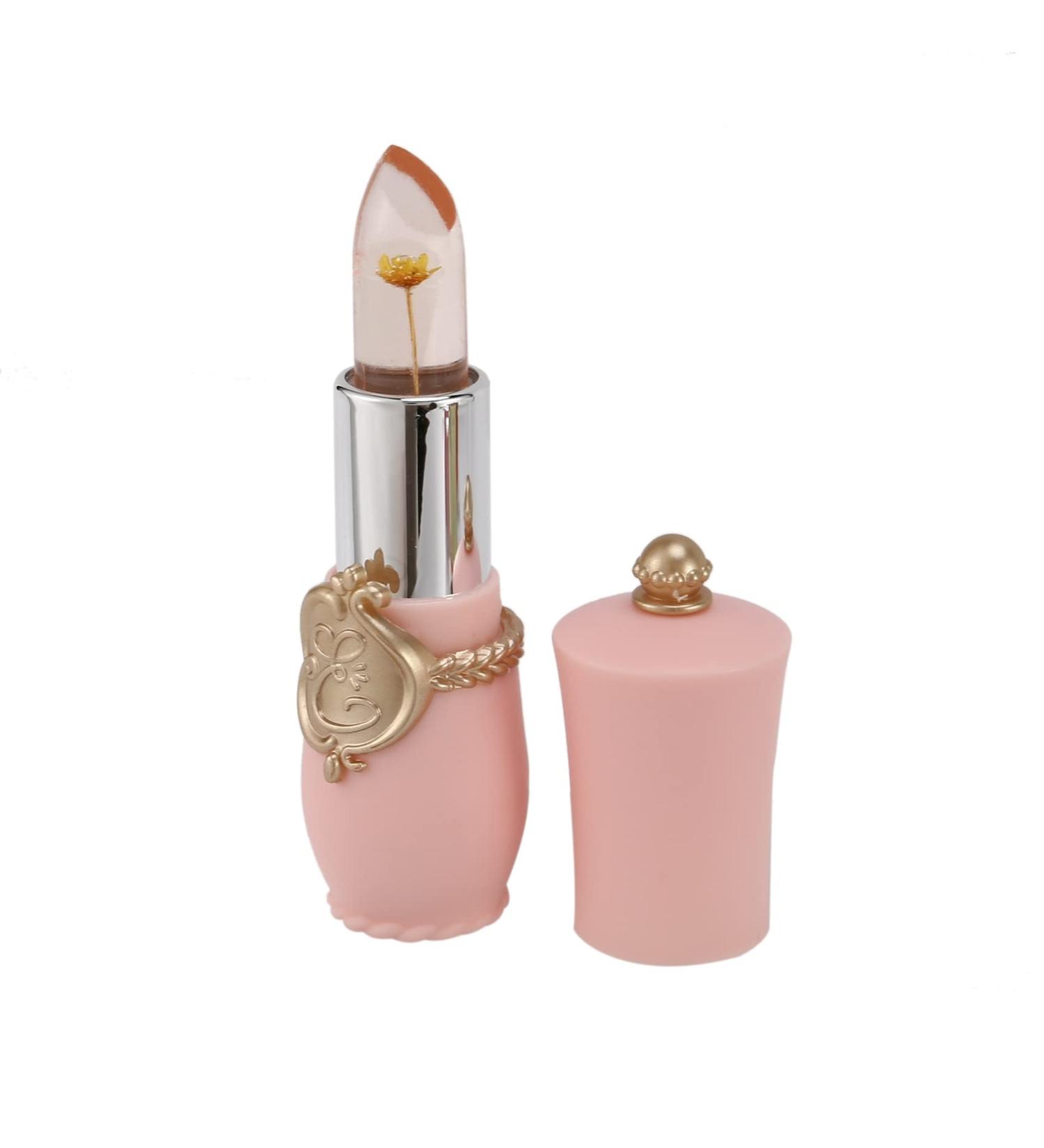 Beauty Flower Crystal Jelly Lipstick Temperature Change Color Lip Balm Lemon yellow - Buy Online on GoSupps.com