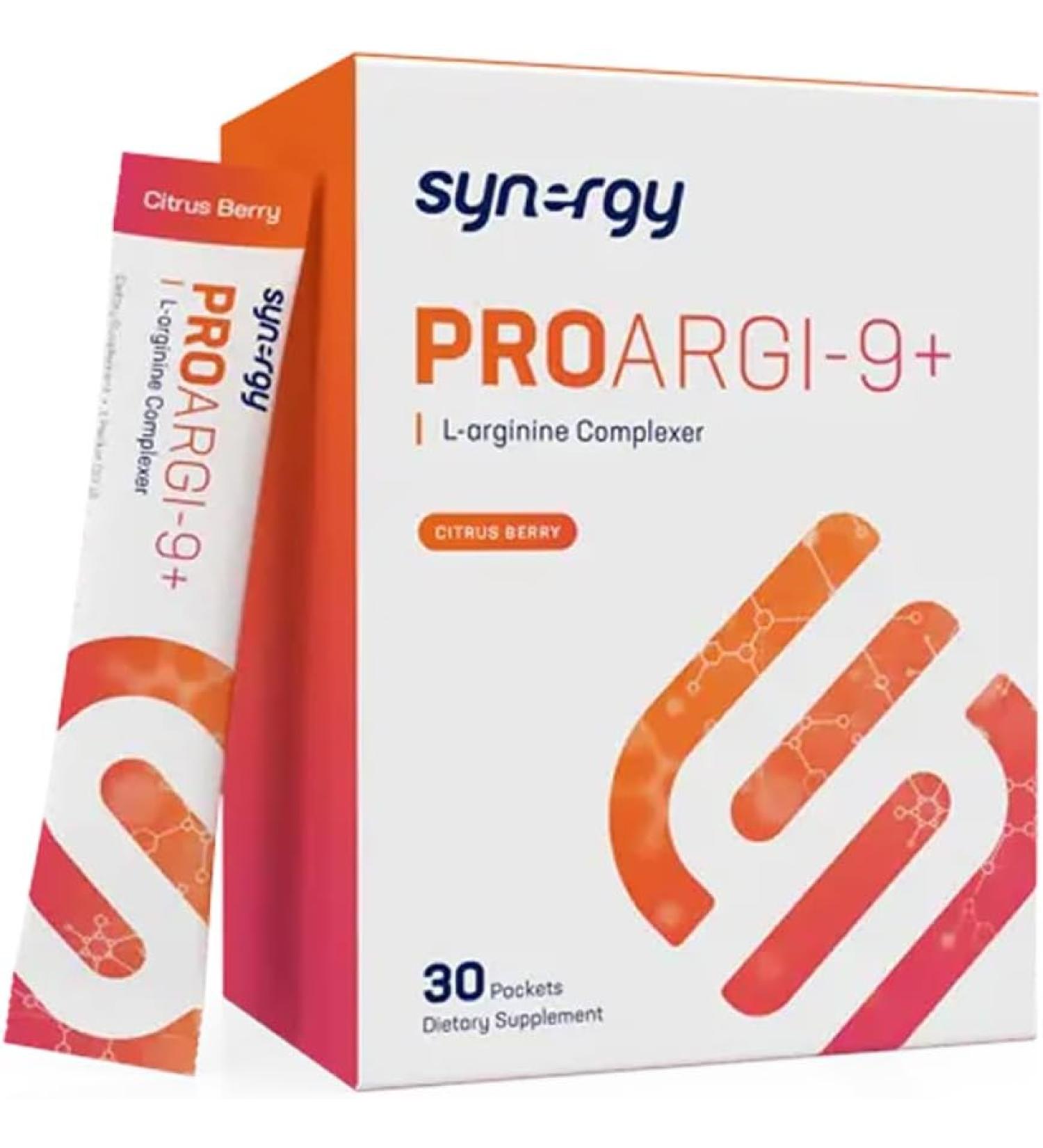 Synergy Worldwide ProArgi 9+ | 5000mg L-Arginine and 200mg L-Citrulline Supplement with Vitamins C D3 K B6 and B12 | Enhance Cardiovascular and Circulatory Health | Citrus -30 Sachets - Buy Online on GoSupps.com