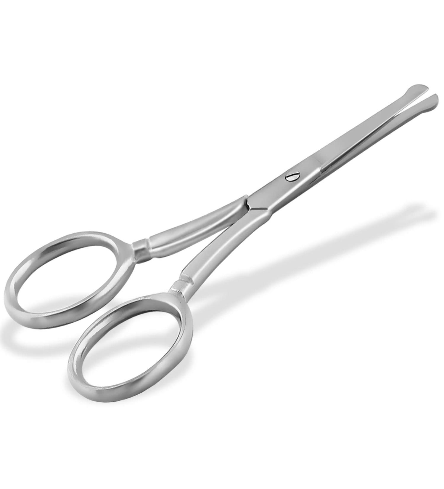 Rounded Beard Scissors - 9cm Stainless Steel Hair & Mustache Scissors for Precision Cutting - Buy Online on GoSupps.com