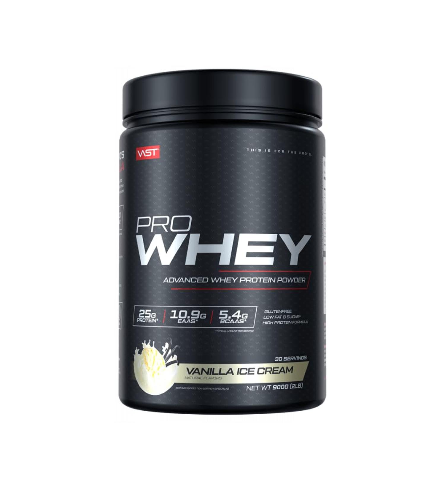 VAST Pro Whey (900g) Cr me glac e la vanille - Prot ines - M lange de prot ines de lactos rum