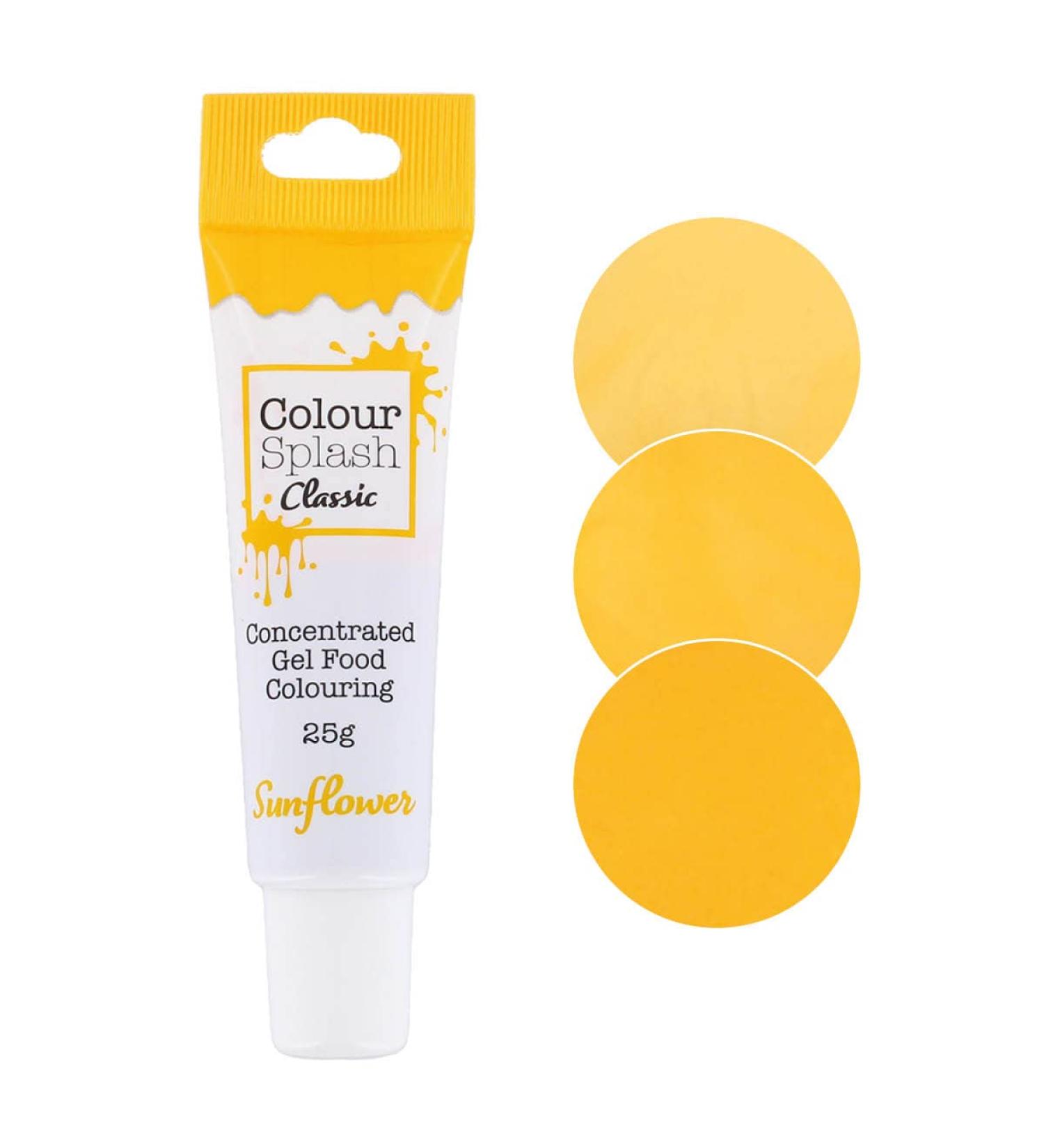 COLOUR SPLASH Food Colouring Gel Tube Edible Ingredients Highly Concentrated Gels Easy to Use Squeezy Tubes Transform Plain Cakes Into Bright Eye-Catching Creations - Sunflower Yellow 25g 25 g (Pack of 1) Sunflower