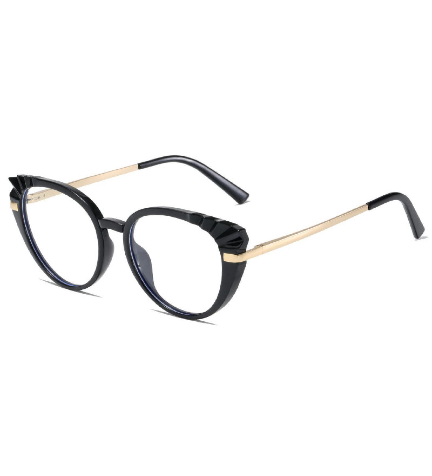 SERONI Metal Temples TR90 Cat Eye Blue Light Blocking Glasses - UV Protection for Men & Women - Stylish Black 62mm Reading Glasses - Buy Online on GoSupps.com