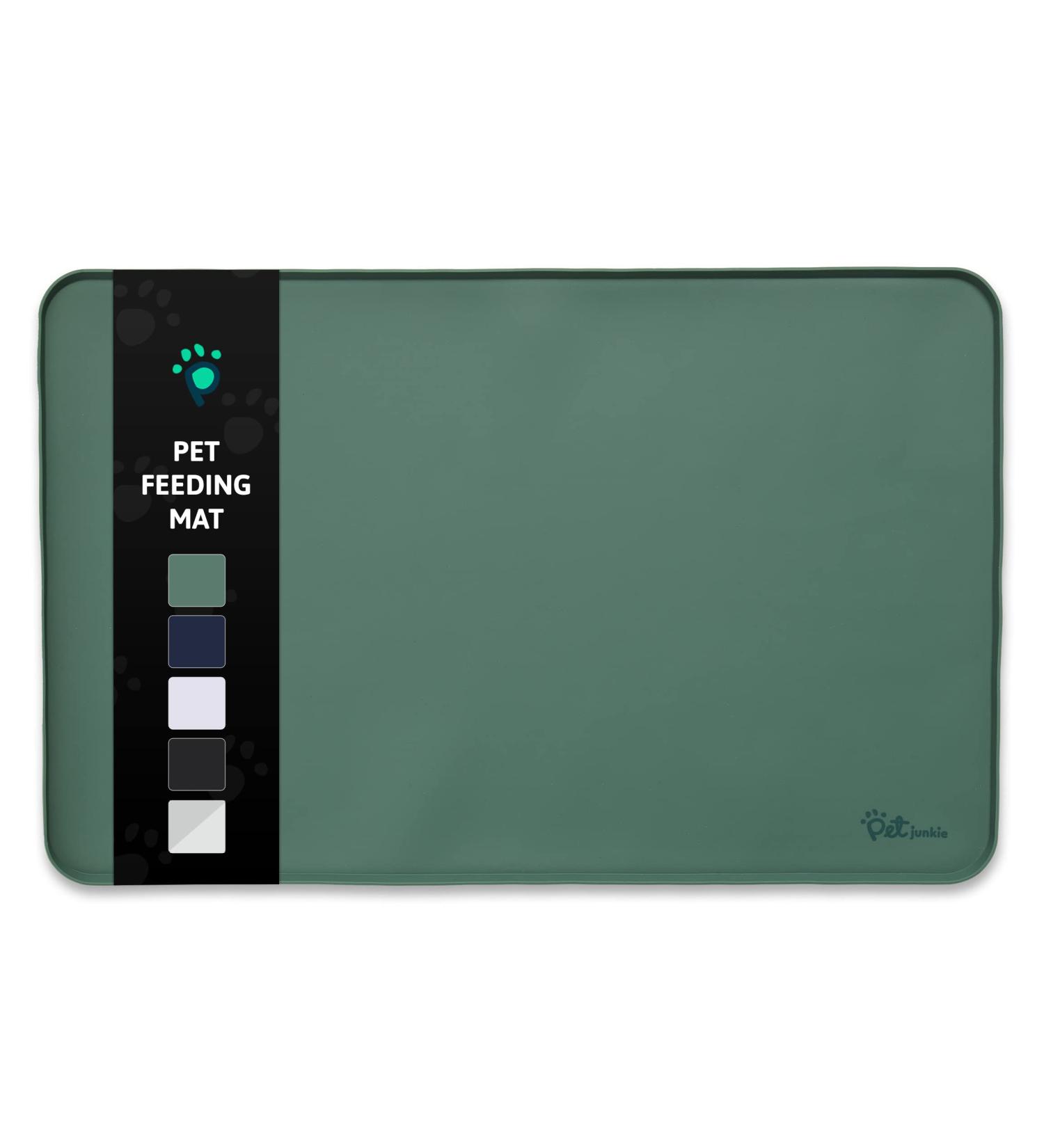 Pet Junkie Silicone Dog Bowl Mat - Waterproof Feeding Placemat for Pets - Green - Buy Online on GoSupps.com
