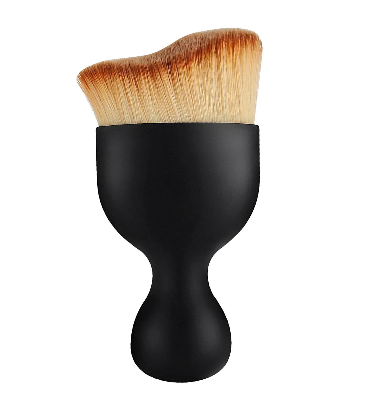 High Density Kabuki Makeup Brush for Liquid & Cream Foundation - Angled Flat Face Brush for Contouring Buffing & Blending - Portable eCommerce - Buy Online on GoSupps.com
