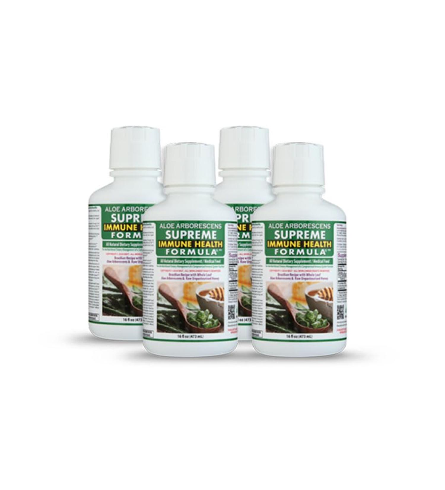Deca Aloe Father Zago s Supreme Immune Health Formula Aloe Arborescens Juice with Raw Unpasteurized Honey Immune System Support 16 oz Bottles Pack of 4 - Buy Online on GoSupps.com