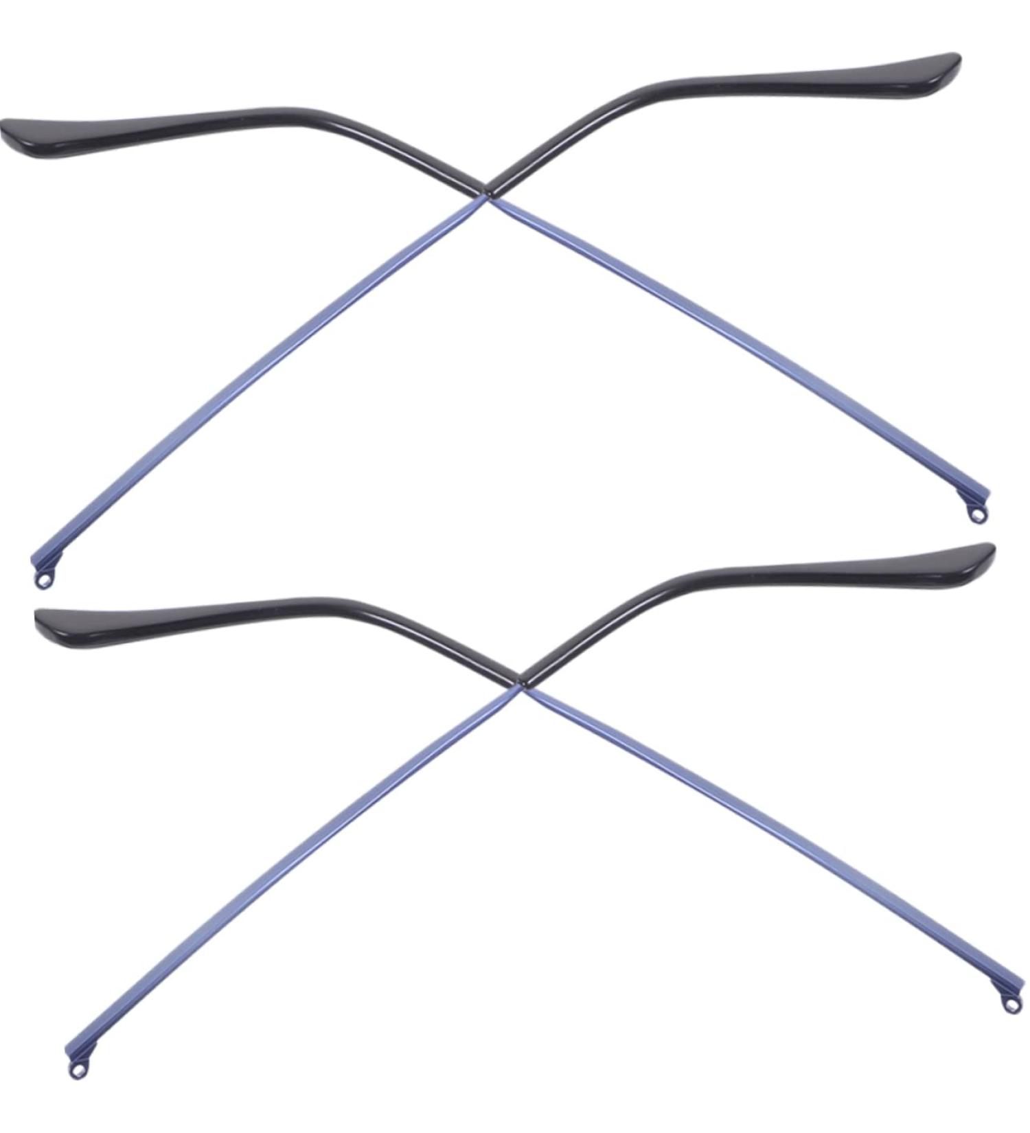 Ultechnovo Unisex Bones Sunglasses - Stylish Replacement Temples | 2 Pairs of Durable Metal Glasses for Men & Women - Blue 14x4cm - Buy Online on GoSupps.com