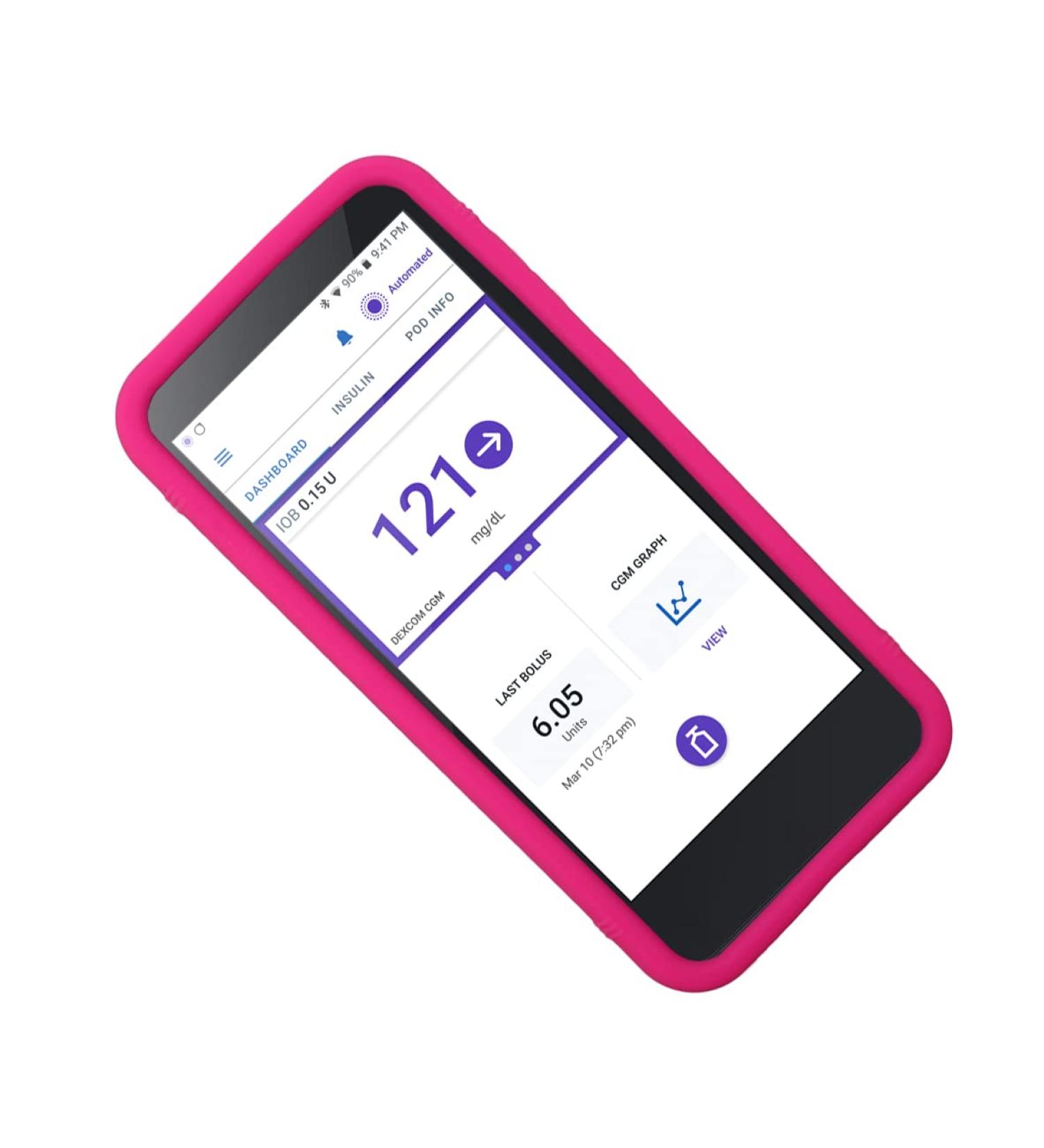 Silicone Case for Omnipod 5 Receiver - H Pink | Continuous Glucose Monitoring - Buy Online on GoSupps.com
