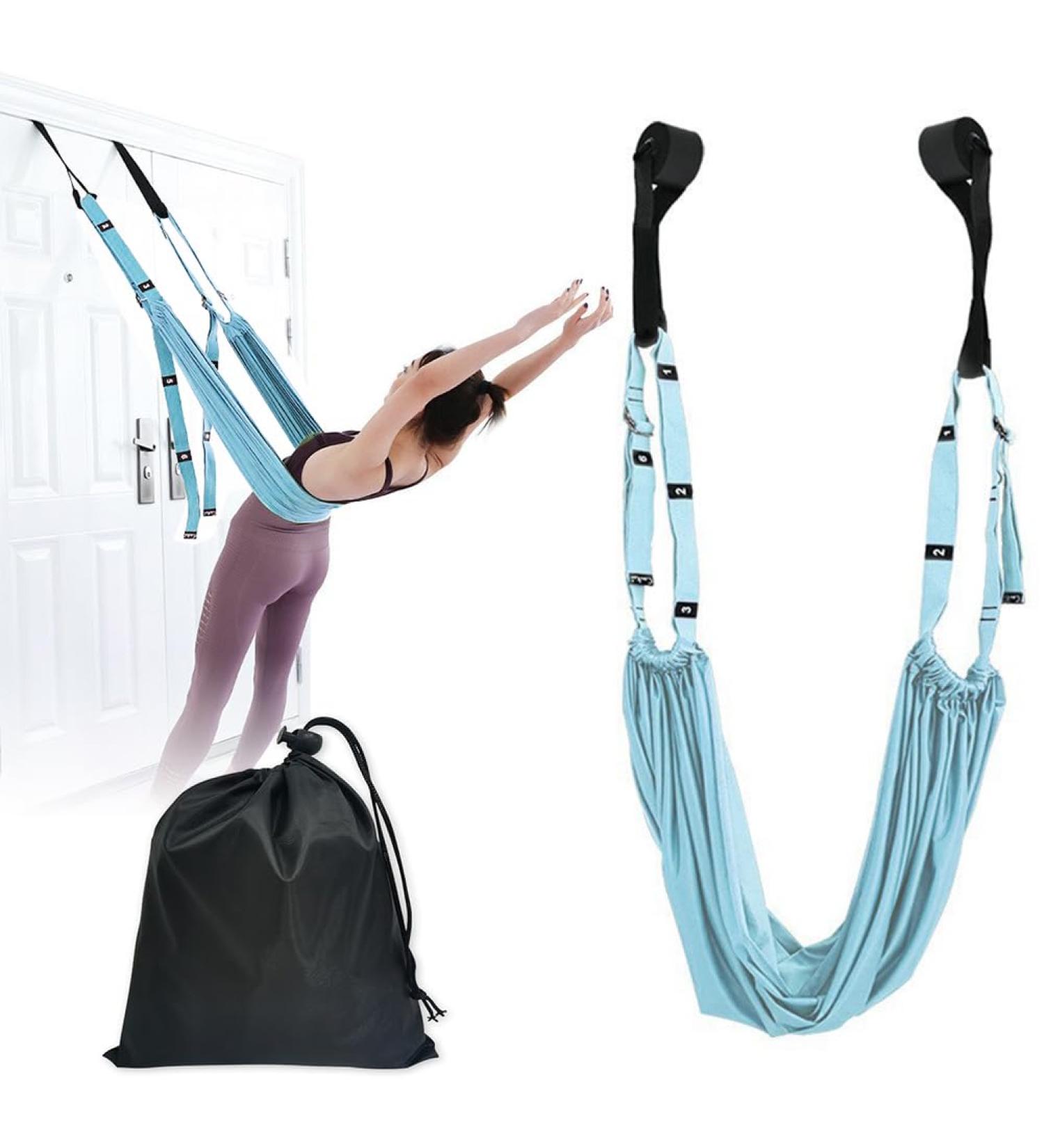 Yoga Fitness Stretching Band - Elastic Strength Training & Stretch Belt for Pilates Ballet Cheerleading - Blue - Buy Online on GoSupps.com
