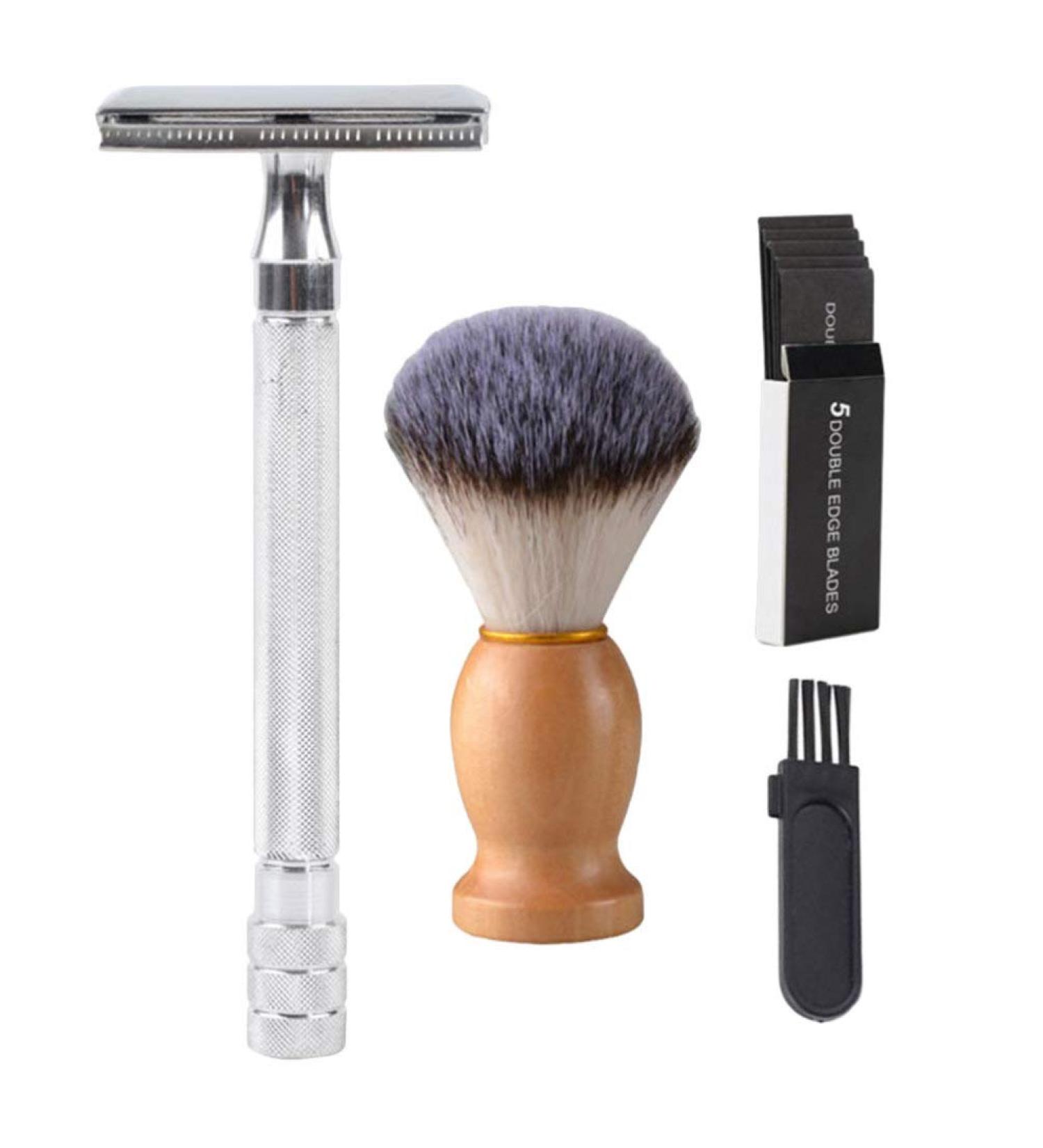 Shop Minkissy Vintage Manual Razor Set | Portable Beard Shaver & Double-Sided Safety Razor for Men - International Shipping Available - Buy Online on GoSupps.com