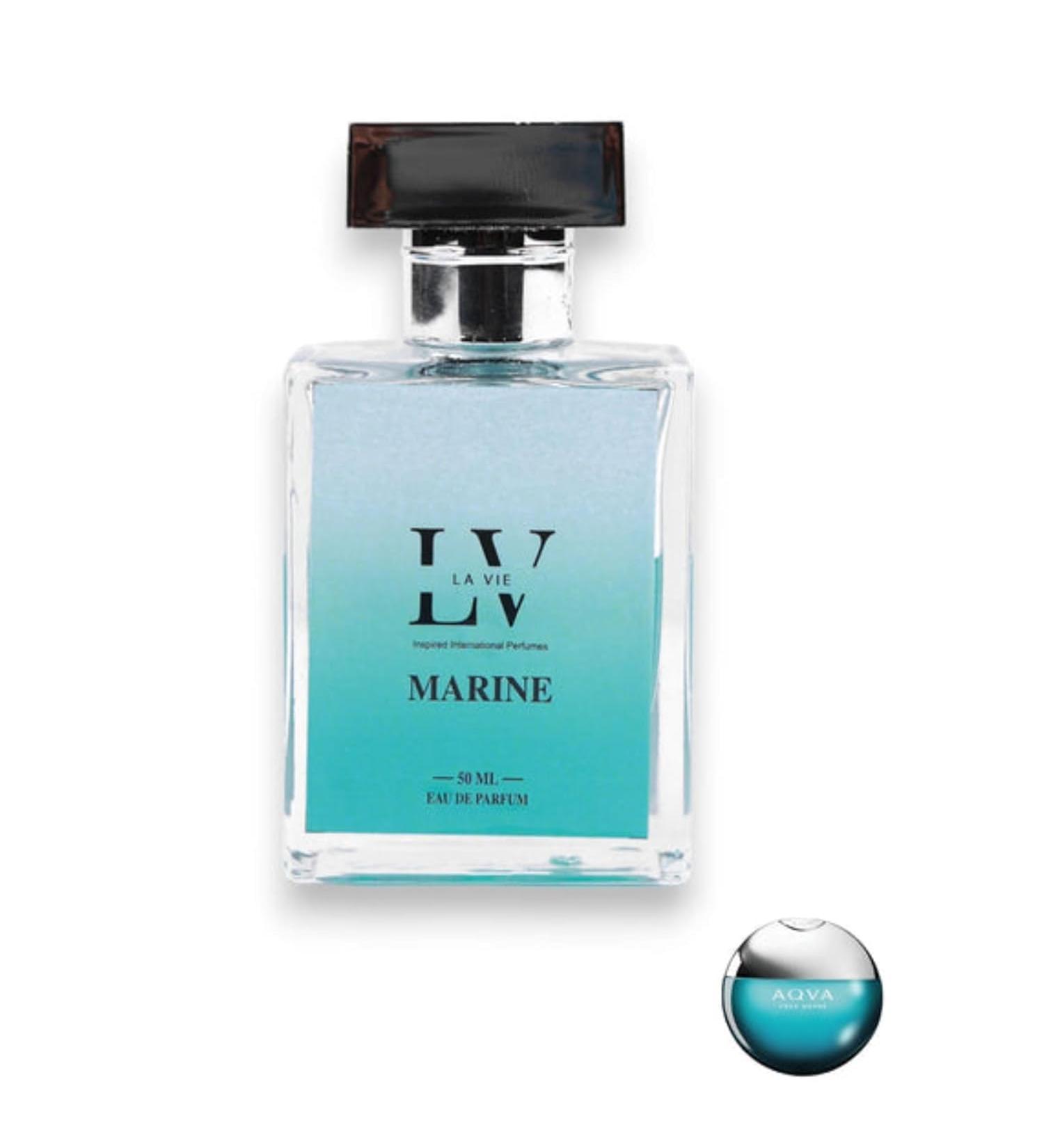 LA V-IE PERFUMES Aqua Pour Homme Marine Inspired Aromatic Aquatic Fragrance Perfume For Men | 50 ml Long Lasting Perfume Spray
