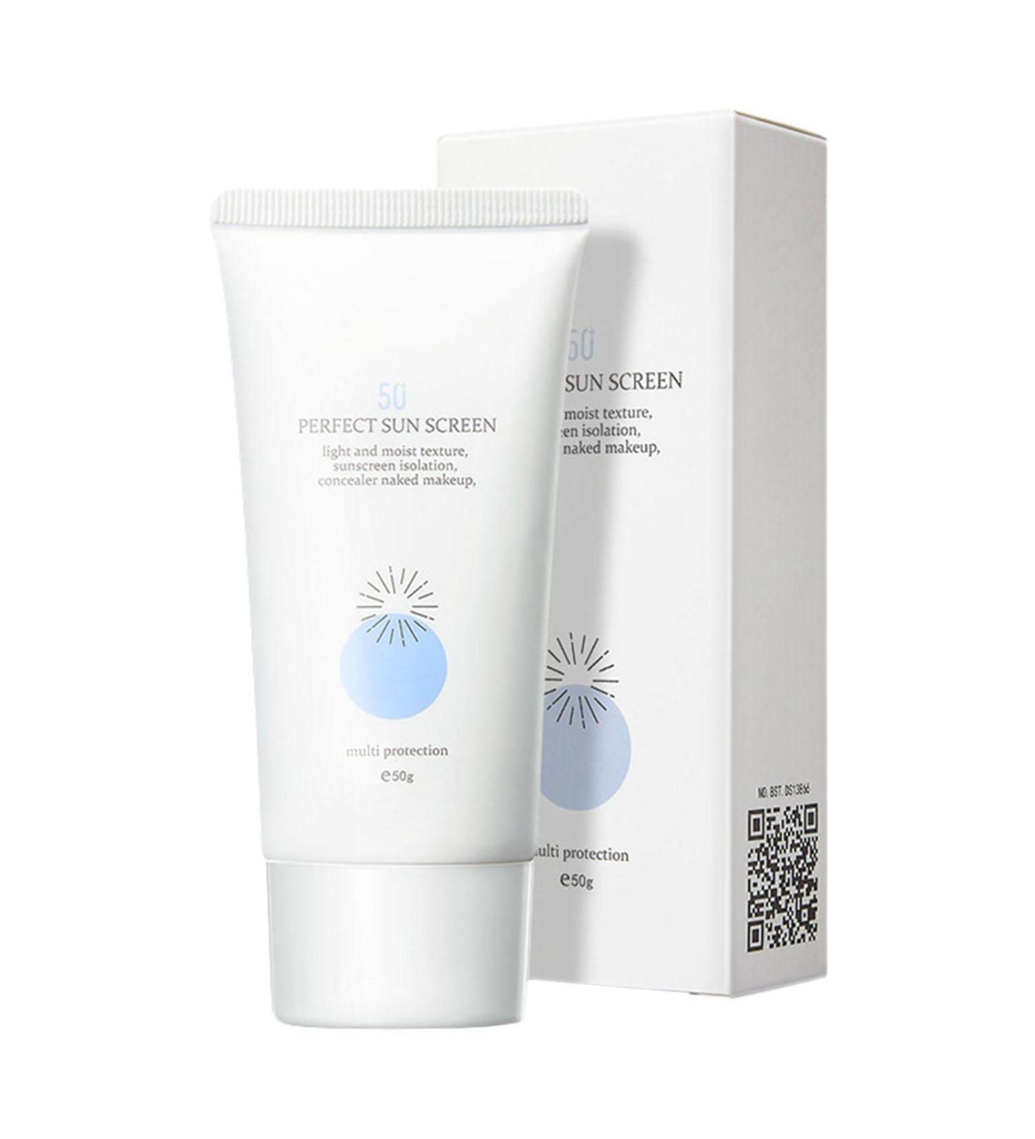 Buy SPF 50+ Sunscreen 50ml - Natural Perfume-Free Waterproof Lotion for Face & Body | Ideal for Sensitive Skin - Buy Online on GoSupps.com