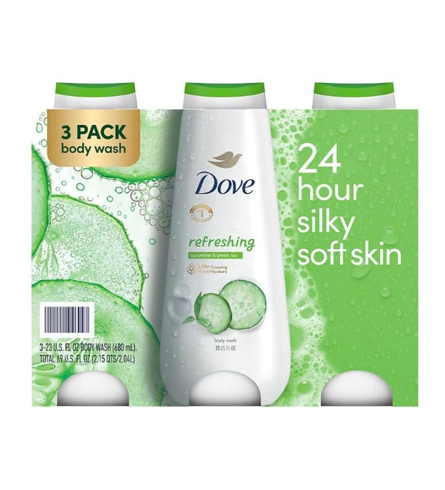 Dove Refreshing Cucumber & Green Tea Body Wash 3 pk./23 oz.