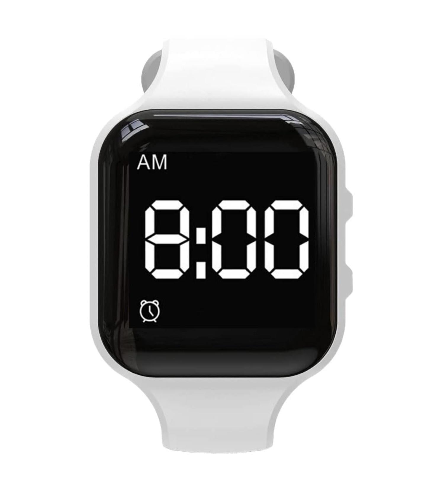 15 Alarm Waterproof Vibrating Reminder Watch - Medical Vibration Watch (White Square) | Best International Shipping - Buy Online on GoSupps.com
