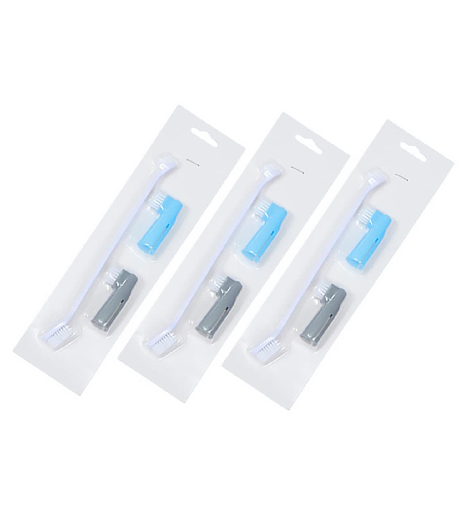 NOLITOY 3pcs Pet Toothbrush Pet Teeth Brush Dog Dental Brush Dog Oral Toothbrush Toothpaste Double Sided - Buy Online on GoSupps.com