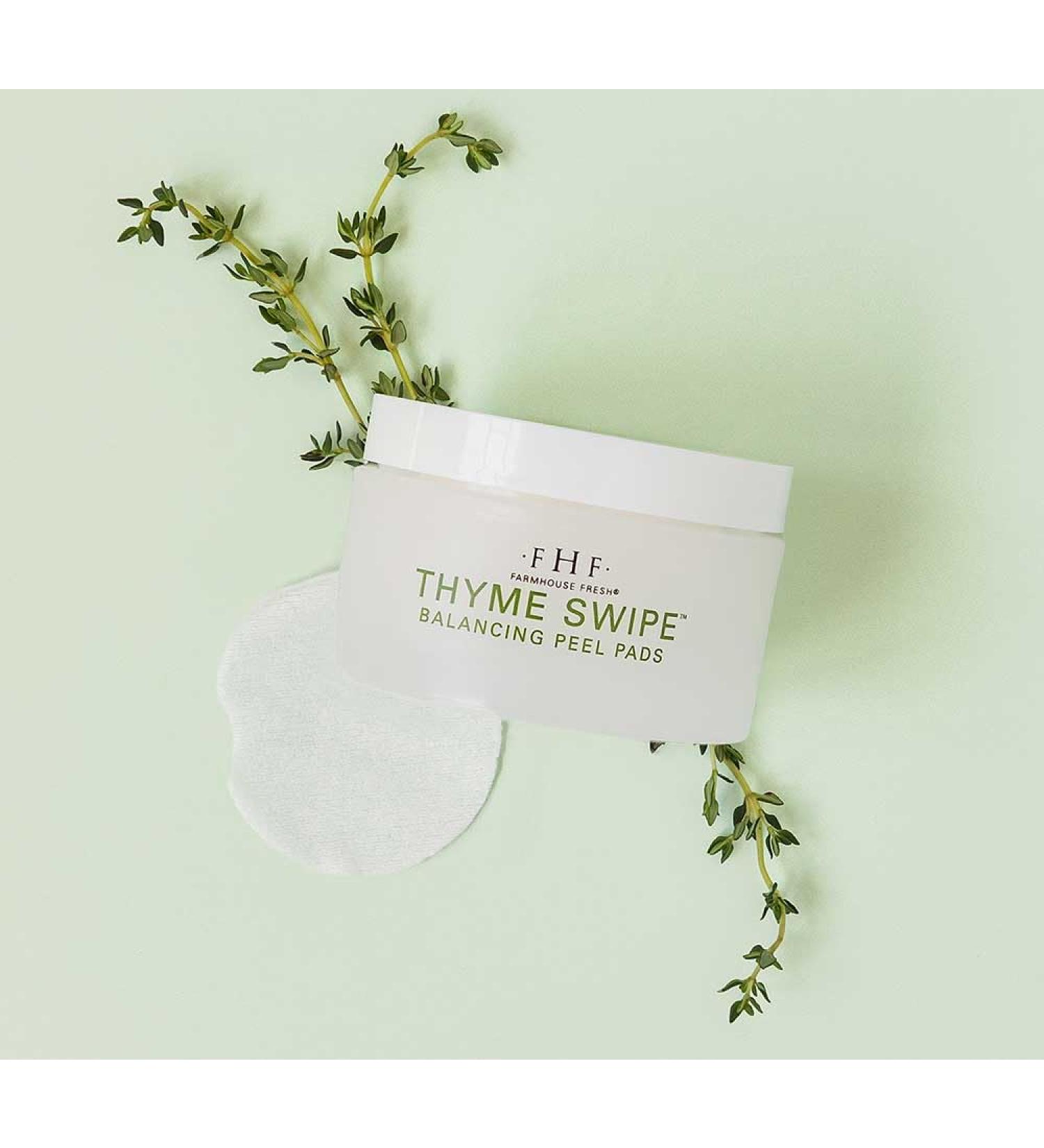 Thyme Swipe Organic Matcha + Thyme Balancing Peel Pads