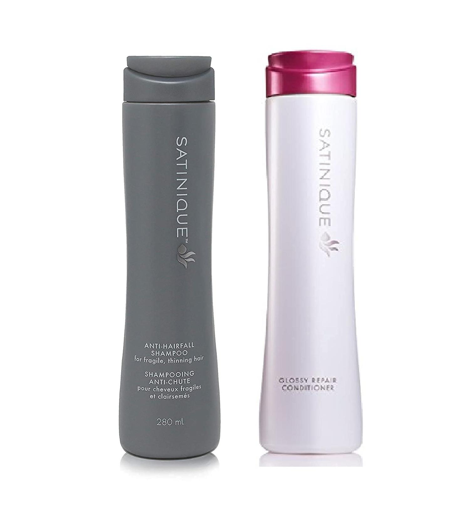 Satinique Anti-Hairfall Shampoo & Conditioner Set - 9.4 Oz. Each - Prevent Hair Loss & Promote Healthy Hair Growth - Buy Online on GoSupps.com