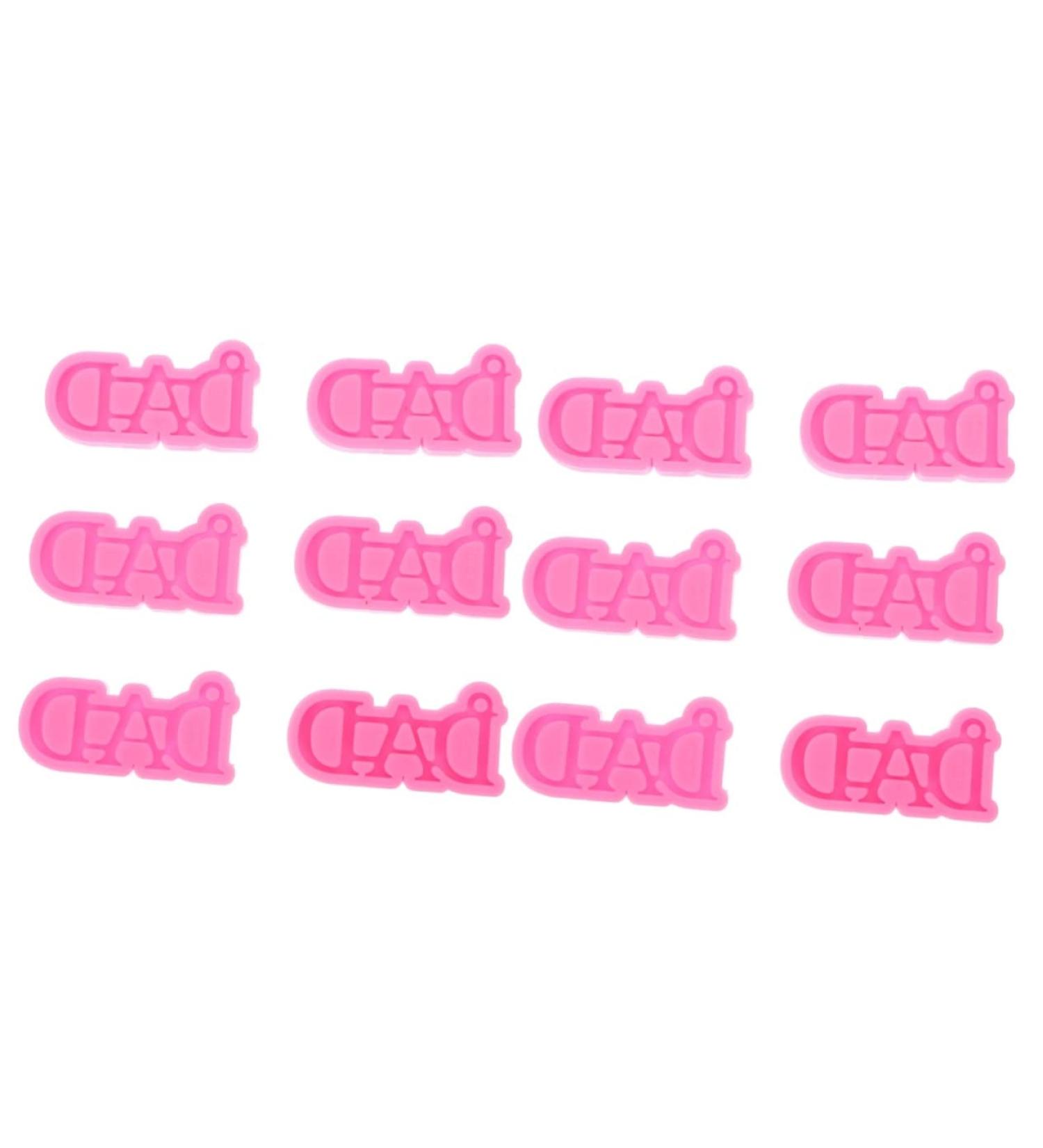 STOBOK Silicone Gumdrop Mold 12 Pcs Keychain Mold Dad Silica Gel Chocolate Candies Key Chain Resin Silicone Mold Pinkx2pcs 8X4.2X1CMx2pcs - Buy Online on GoSupps.com