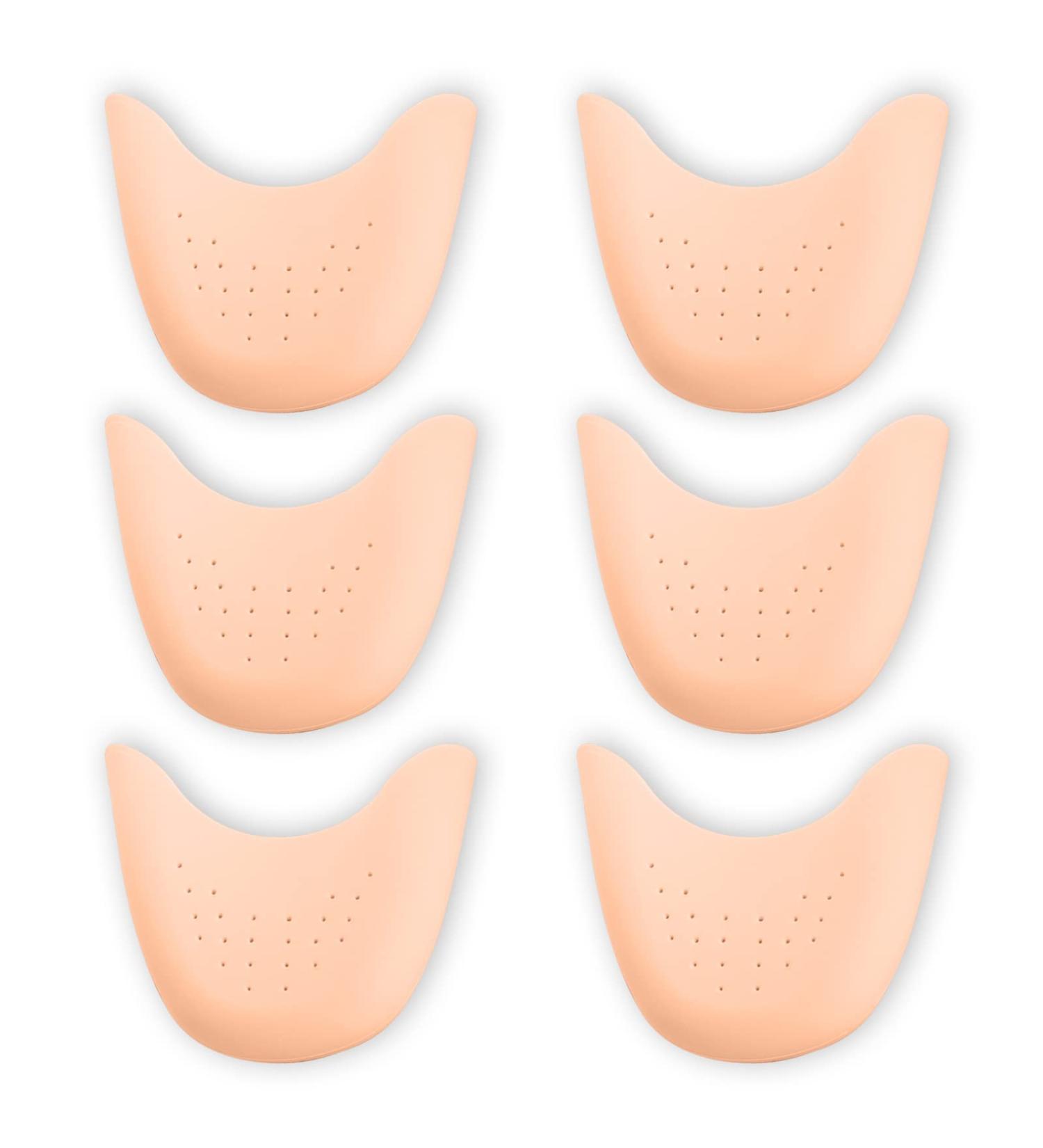 6 Pcs Silicone Toe Protectors for High Heels & Ballet - Soft Skin Color Pads for Men & Women - Breathable Toe Pouches - Buy Online on GoSupps.com