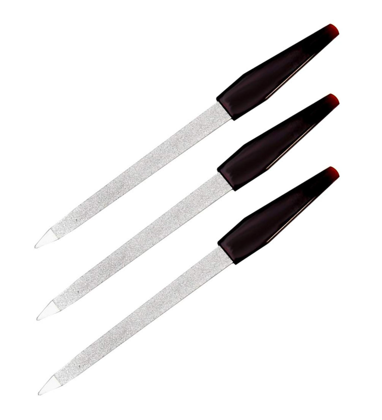 Pinkee's 5 inch Stainless Steel Sapphire Nail File (3 Pack) for Fingernails and Toenails - Professional Manicure Tool - Buy Online on GoSupps.com