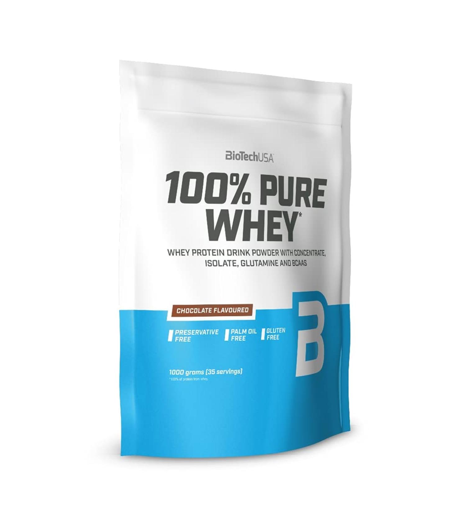 3 x Biotech USA 100 Pure Whey Protein 1 kg bag Cookies & Cream pack of 3 - Buy Online on GoSupps.com
