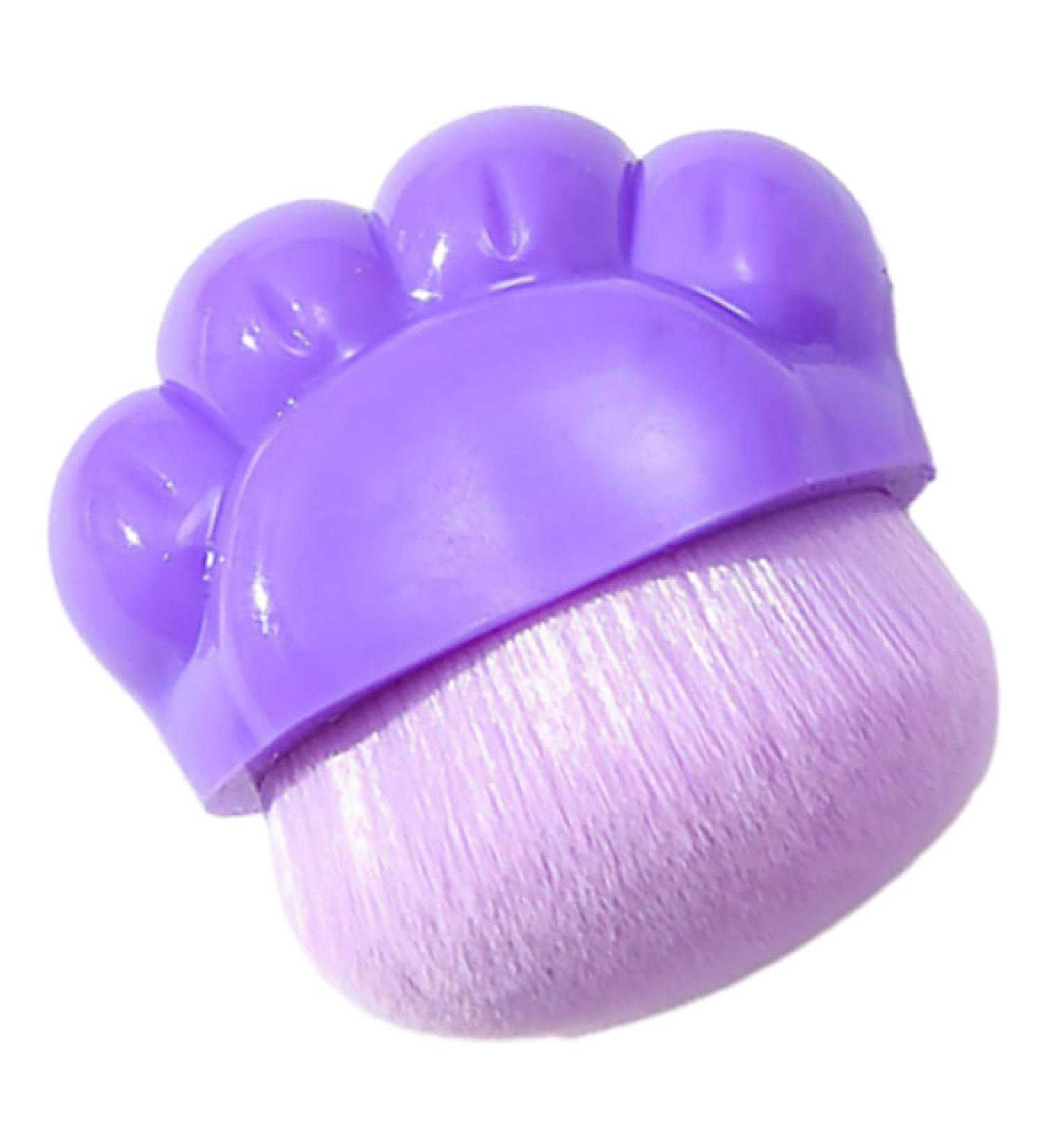HONMEET Plastic Cosmetics Brush Blush Brush for Cheeks Brush for Makeup Artificial Fiber Purple Brush - Buy Online on GoSupps.com