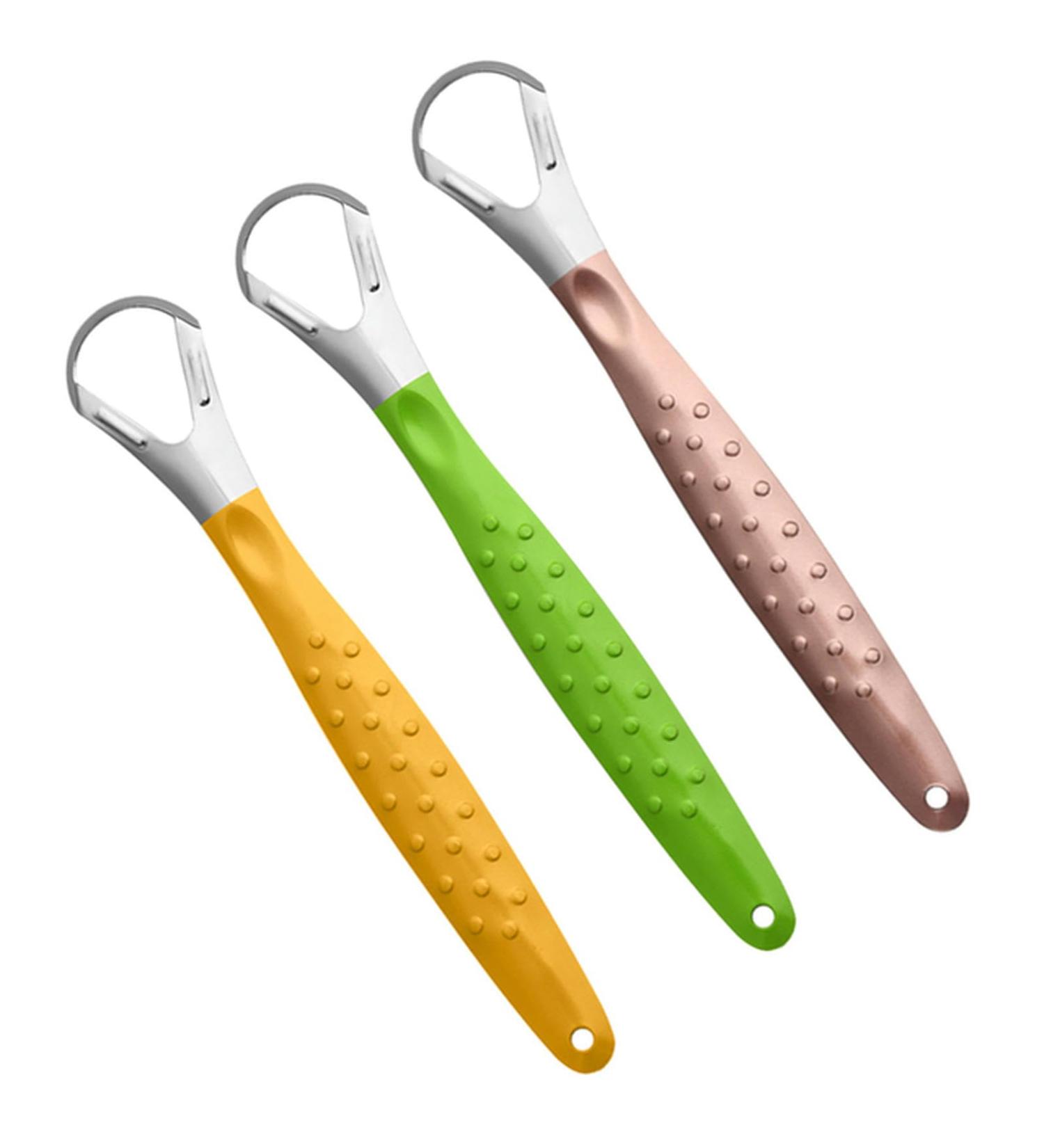 Premium WILsem Tongue Scraper Tool Set - Stainless Steel 3 Pieces for Bad Breath & Oral Hygiene - International Shipping Available - Buy Online on GoSupps.com
