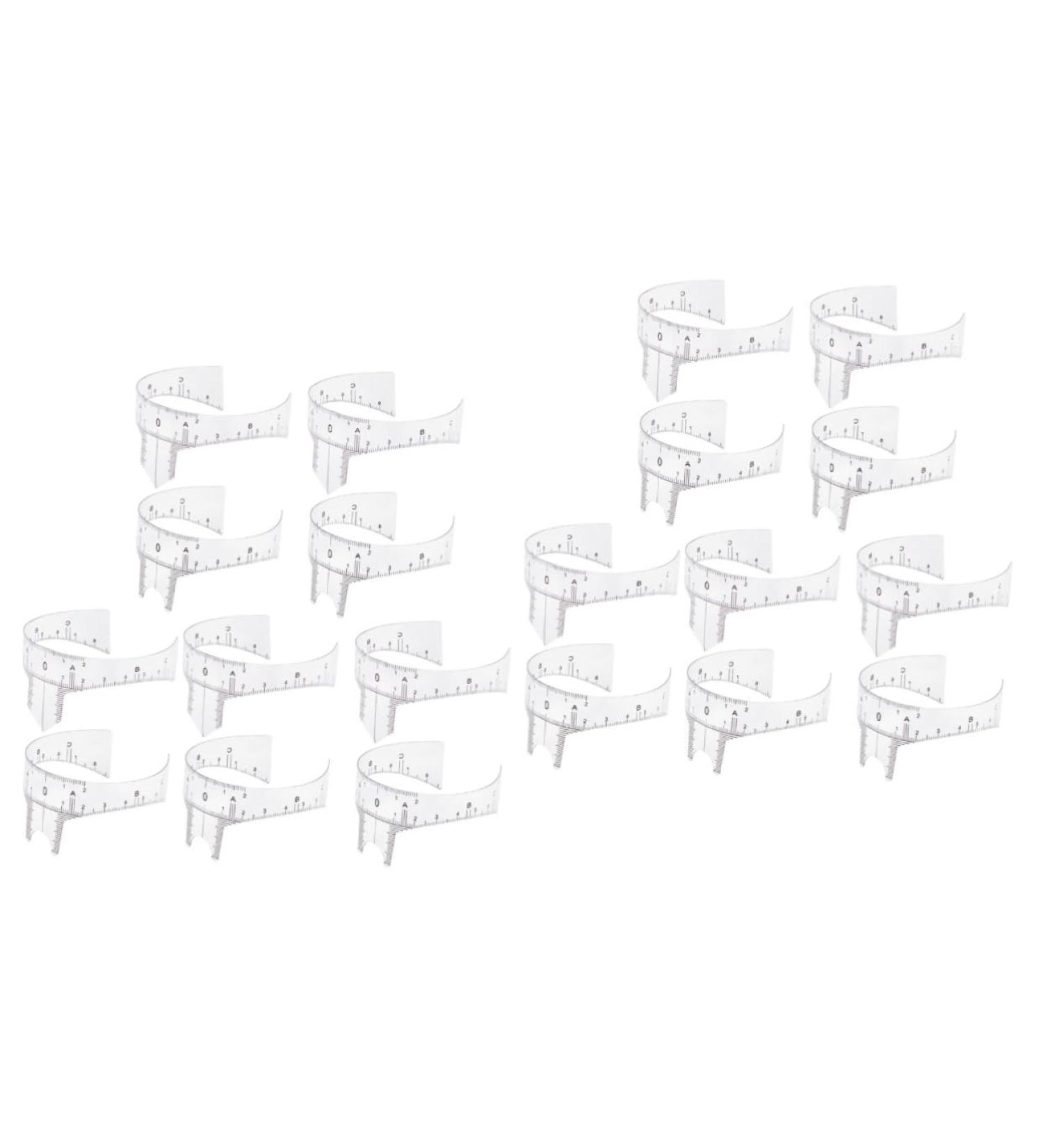 Baluue 20 Pcs Eyebrow Design Ruler Microblading Adhesive Eyebrow Sticker Eyebrow Ruler Tool White Plastic 22x5cmx2pcs Whitex2pcs - Buy Online on GoSupps.com