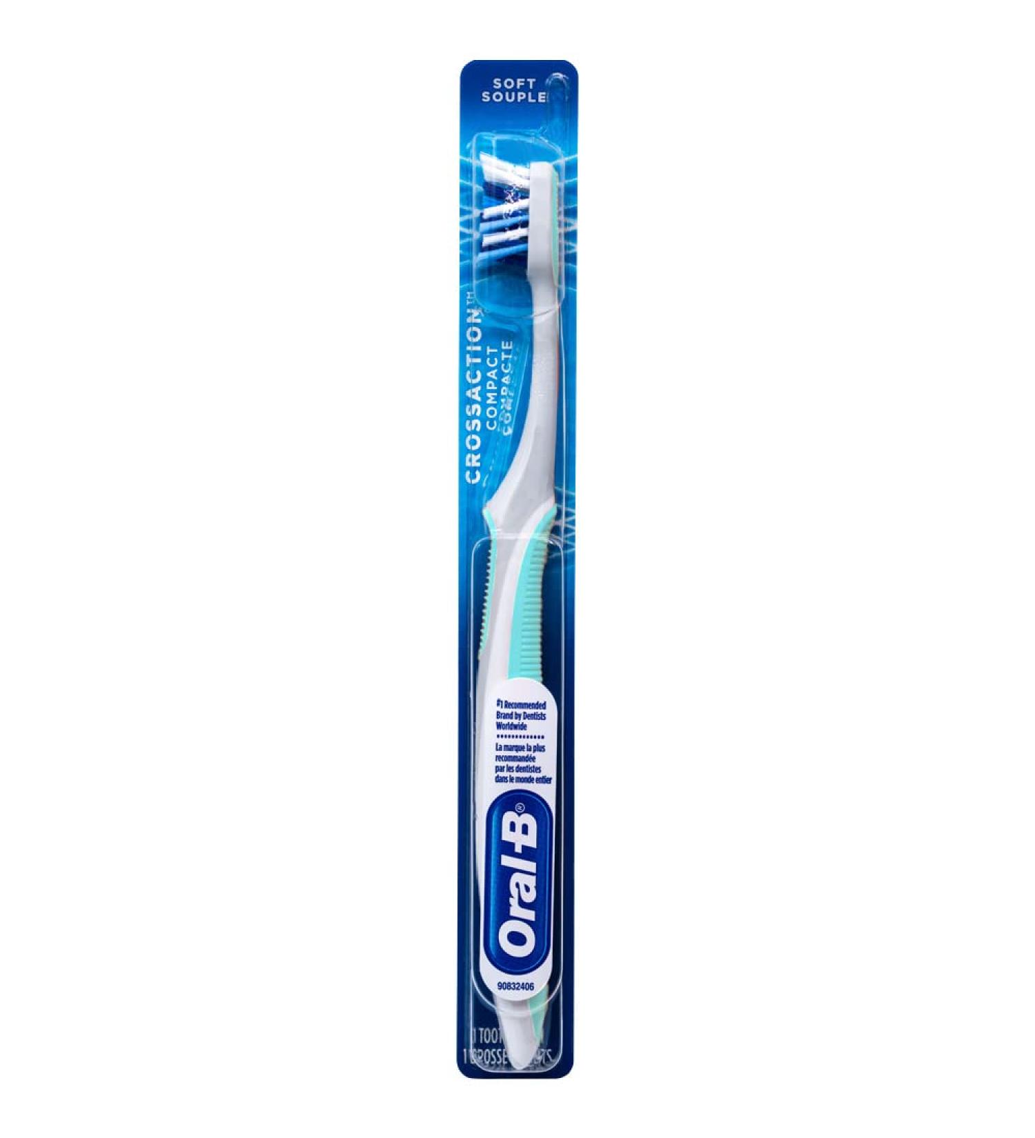 Oral-B CrossAction Compact Toothbrush 23 Soft - 1 Count | Colors Vary - Buy Online on GoSupps.com