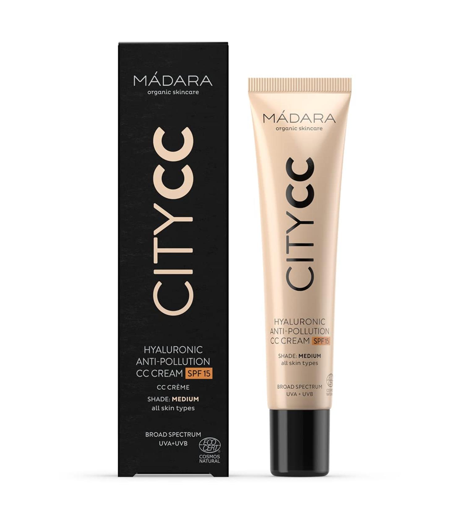 M DARA Organic Skincare | Anti-Pollution CC Cream SPF15 MEDIUM BEIGE - 40ml With Hyaluronic Acid and broad spectrum UVA/UVB sunscreen Lightweight Silky texture Ecocert certified. 40 ml (Pack of 1) Medium Beige - Buy Online on GoSupps.com