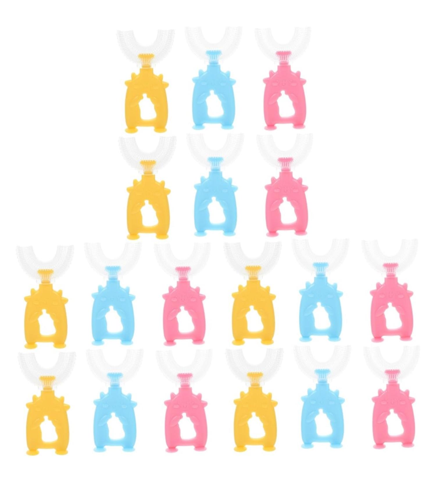 Beavorty 18 STK U-Shaped Silicone Toothbrush for Kids | Soft Bristles Baby & Children s Toothbrushes - International Shipping Available - Buy Online on GoSupps.com