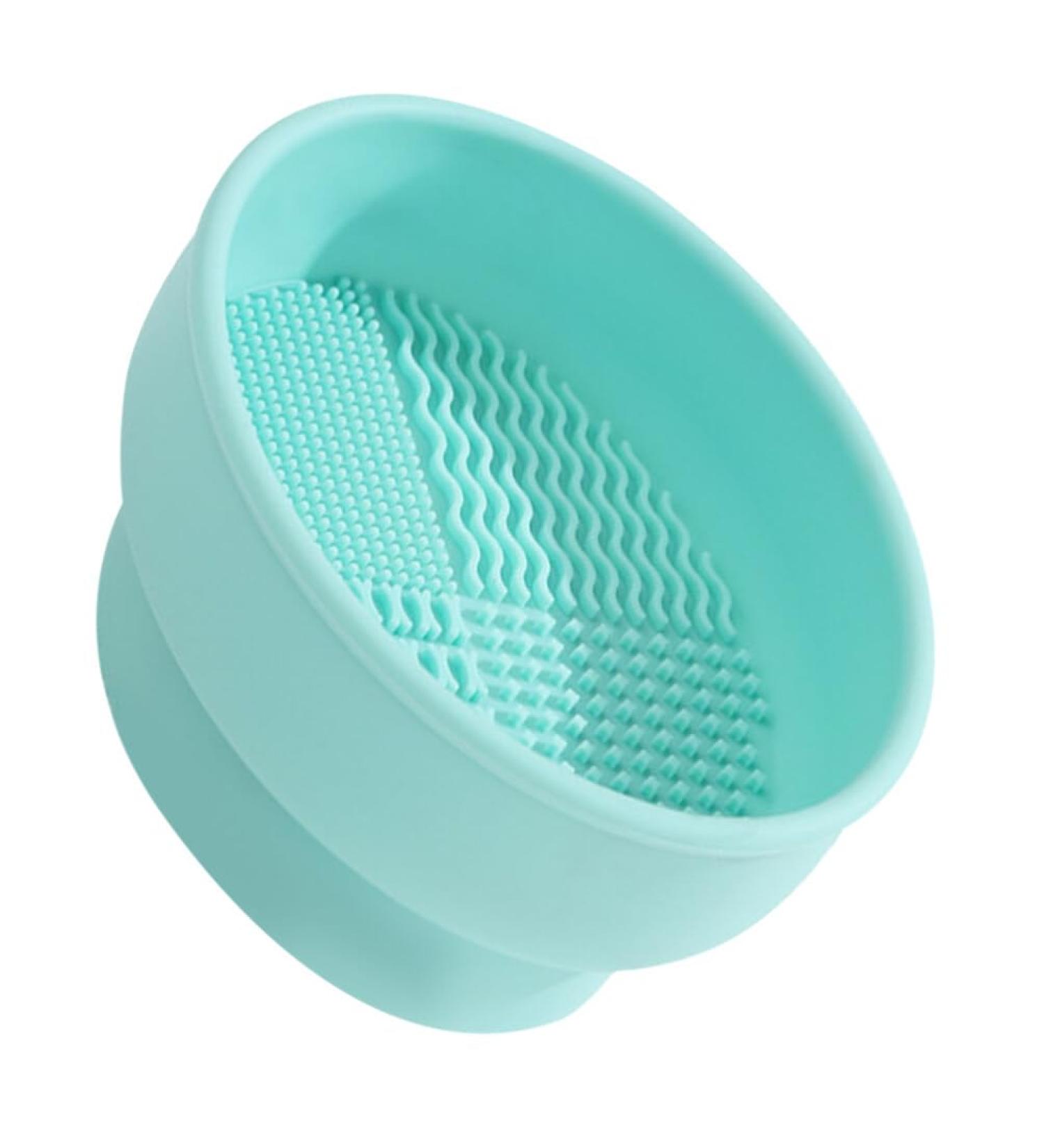 PATKAW Makeup Brush Cleaner Mat Makeup Brush Cleaning Bowl Portable Makeup Brush Cleaning and Scrubbing Tool Silicone Makeup Brush Drying Stand for Women Green - Buy Online on GoSupps.com