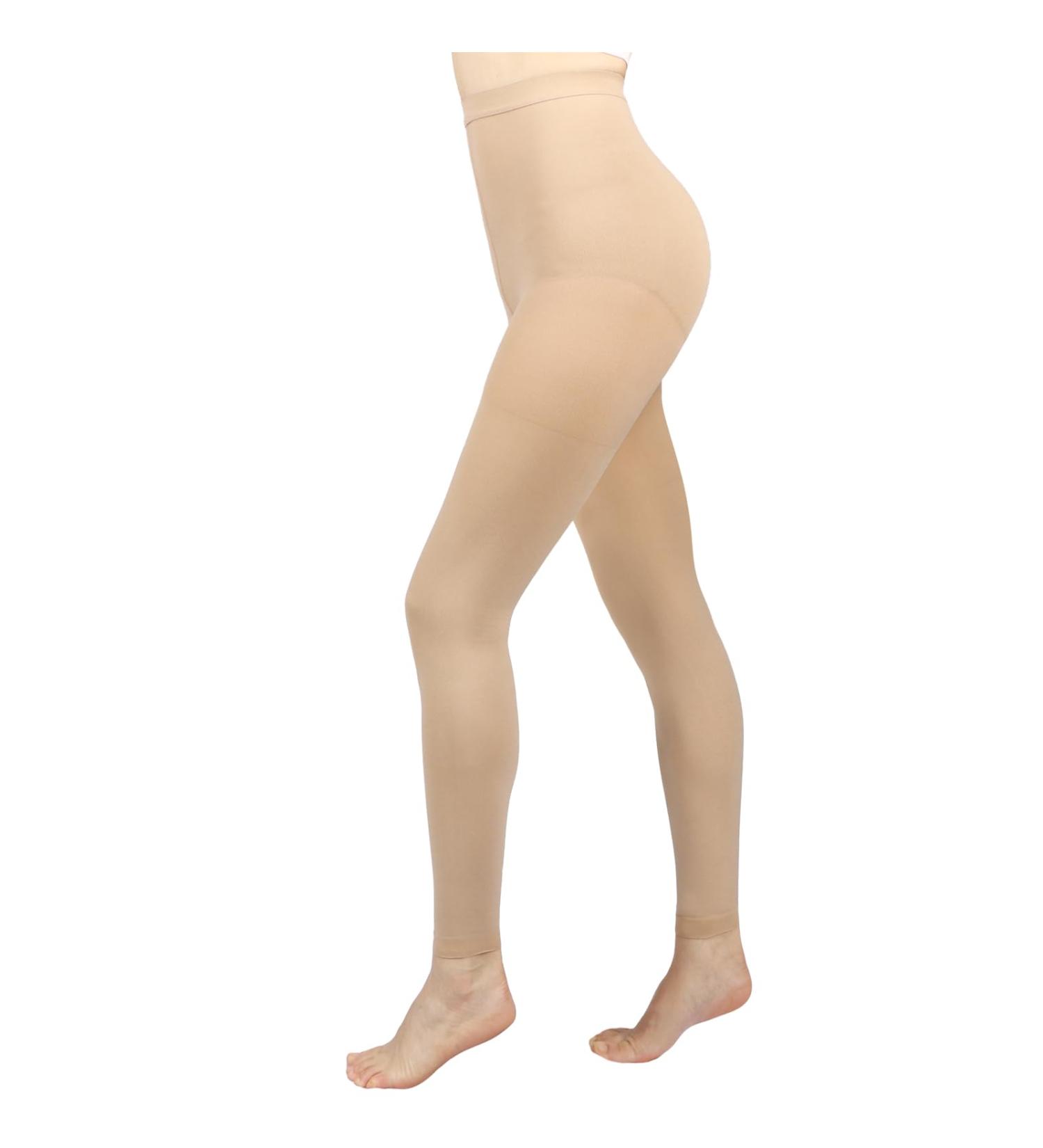 20-30 mmHg Compression Pantyhose for Women | Footless Medical Support Stockings for Varicose Veins & Swelling - X-Large Beige - Buy Online on GoSupps.com