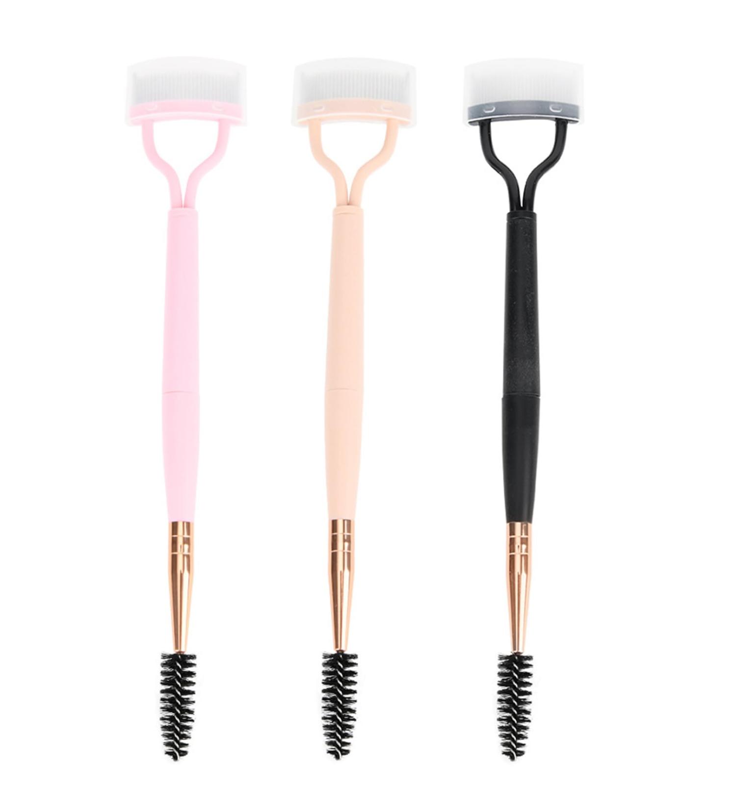 Buy Eyebrow Brush & Comb Set | 3Pcs Dual Lash Comb & Bendable Brushes for Perfect Mascara Removal | Foldable Lash Separator Tool - Buy Online on GoSupps.com