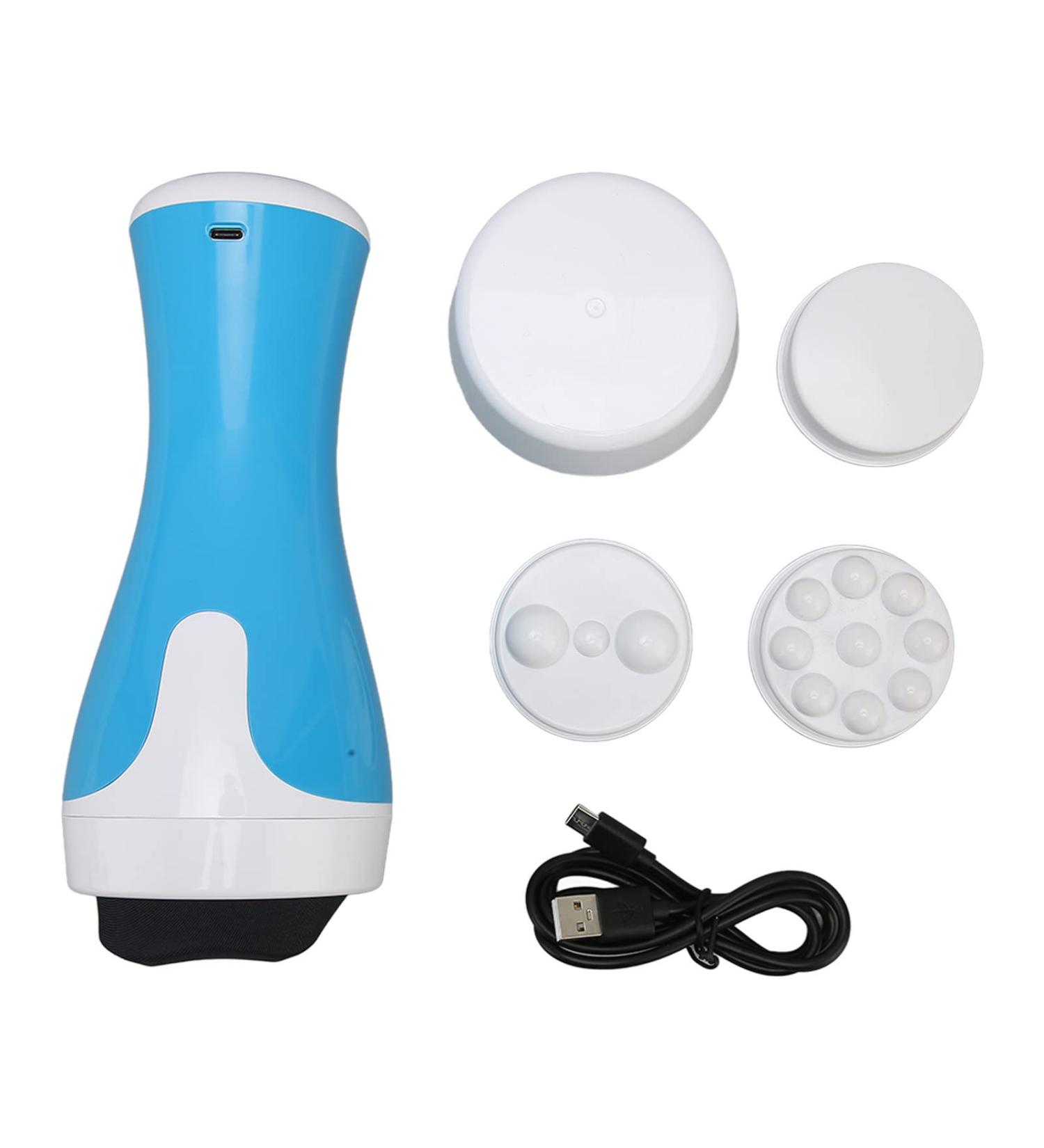 4-in-1 Handheld Cellulite Remover & Body Slimming Device - Skin Tightening Relaxation Muscle Relief with 4 Interchangeable Heads - Wireless Massage Tool for Optimal Body Shape - Buy Online on GoSupps.com