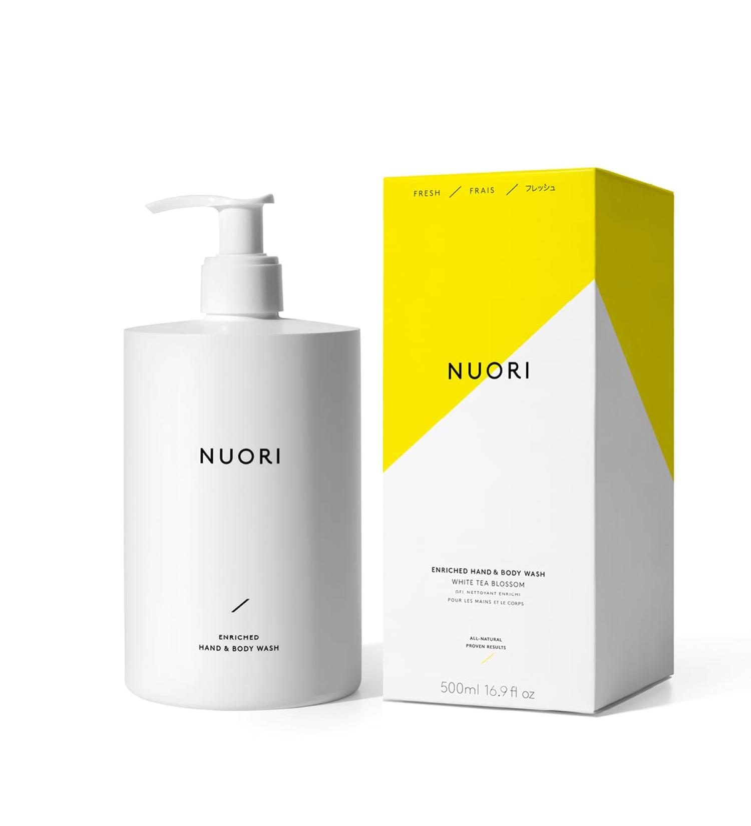 NUORI Enriched Hand & Body Wash - Lightweight Moisturizing & Antioxidant Protection | All-Natural Skincare | 500 ml / 16.9 fl oz - Shop Internationally - Buy Online on GoSupps.com