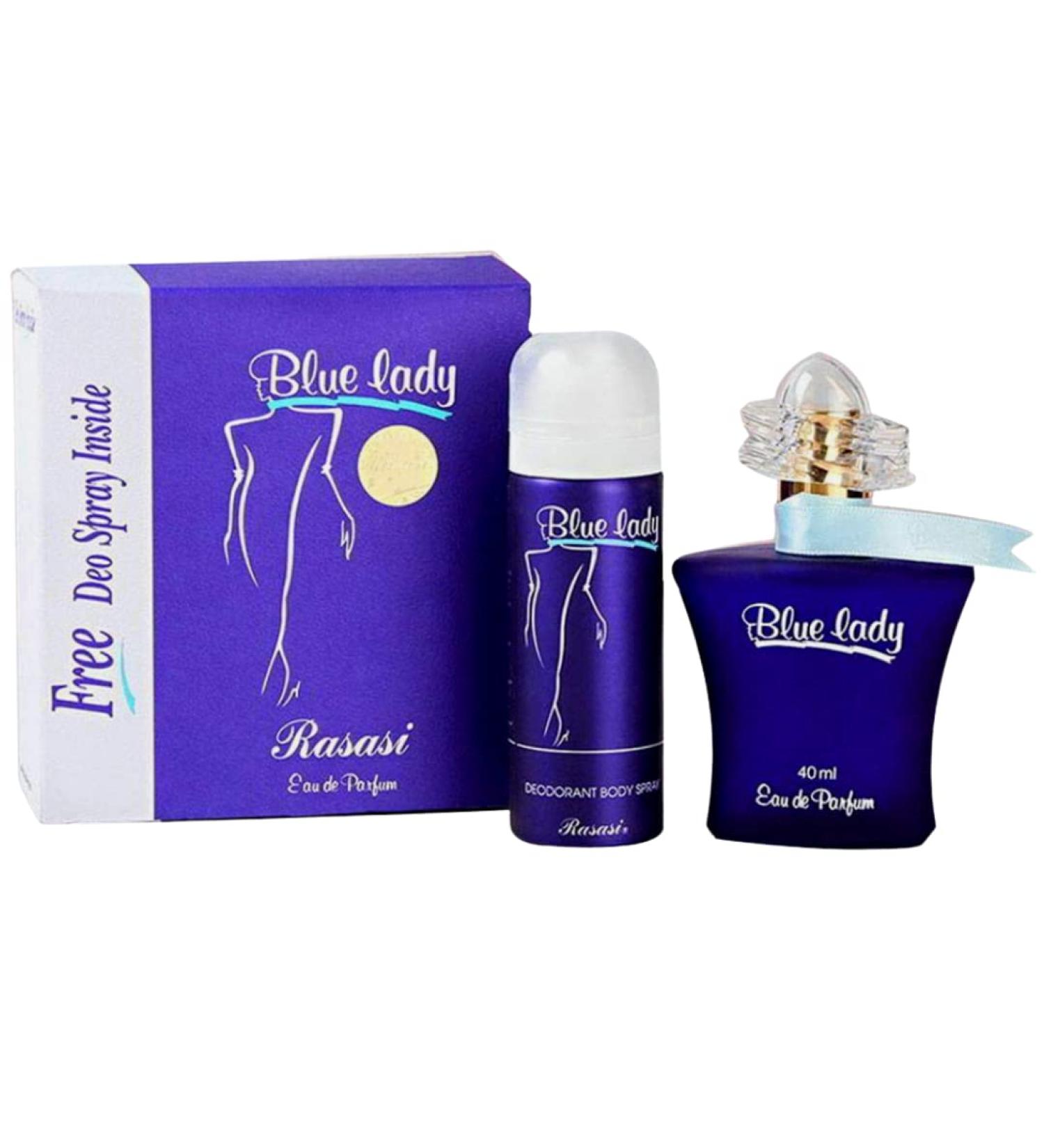 RASASI Blue 2-Piece Set For Women (1.3 Oz Eau De Parfum Spray + 1.7 Oz Deodorant Spray) Blue for Women 3 Fl Oz (Pack of 1) - Buy Online on GoSupps.com