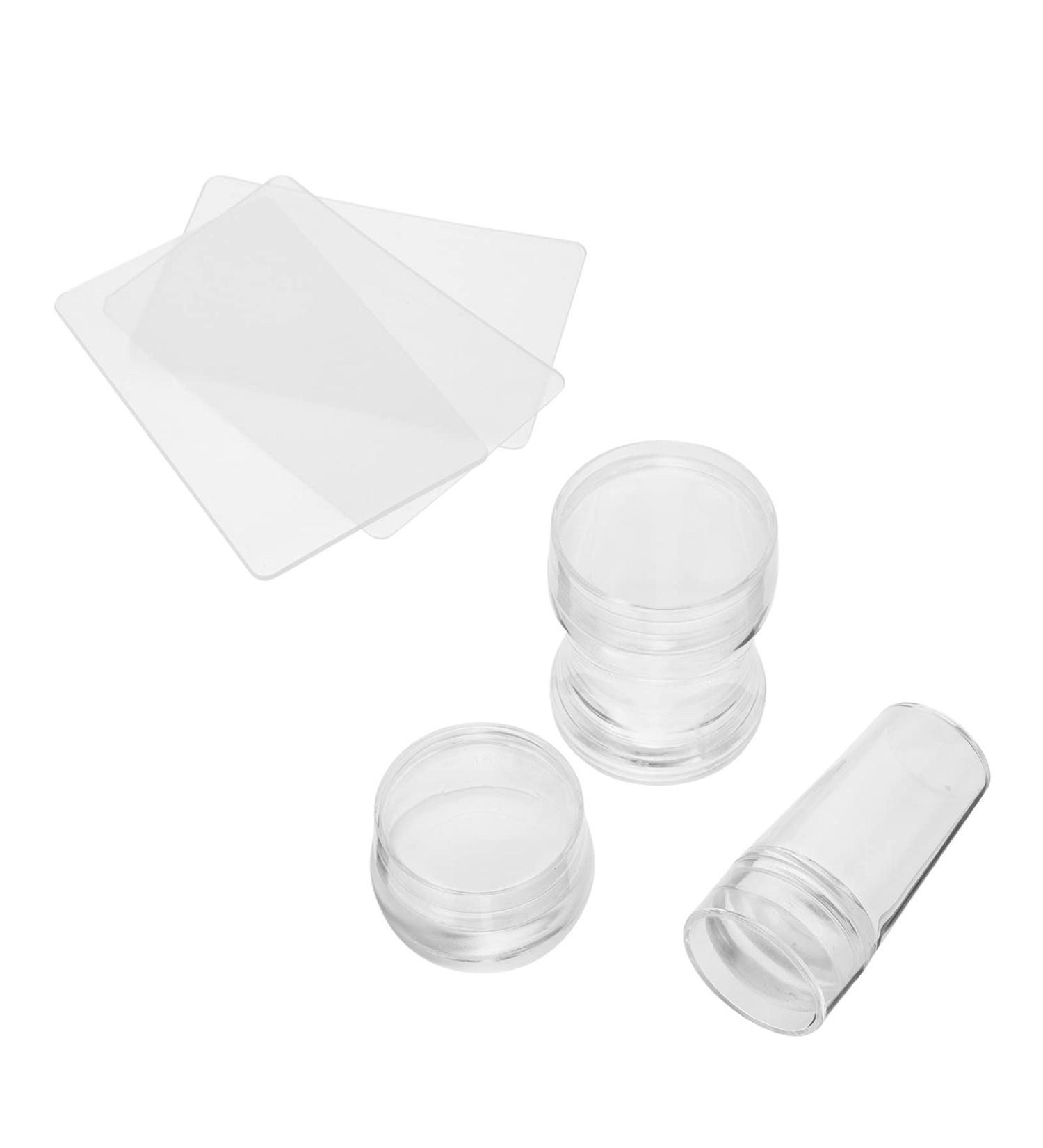 Minkissy 3 Sets Nail Art Silicone Stamp Nail Silicone Stamper Jelly Nail Tool Nail Stamping Kit Soft Nail Silicone Spatula Nail Stampers with Scrapers Handle The Se Silica Gel Frosted - Buy Online on GoSupps.com