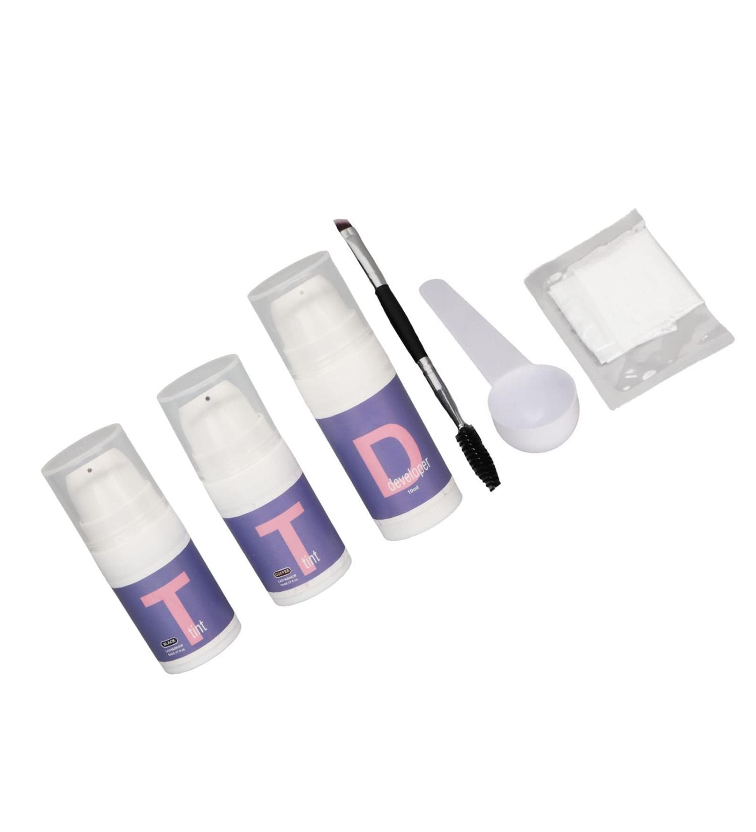 Quick-Drying Eyebrow Dye Set for Women - Black Brown | At-Home Color | Welding-Resistant & Immediate Results - Buy Online on GoSupps.com