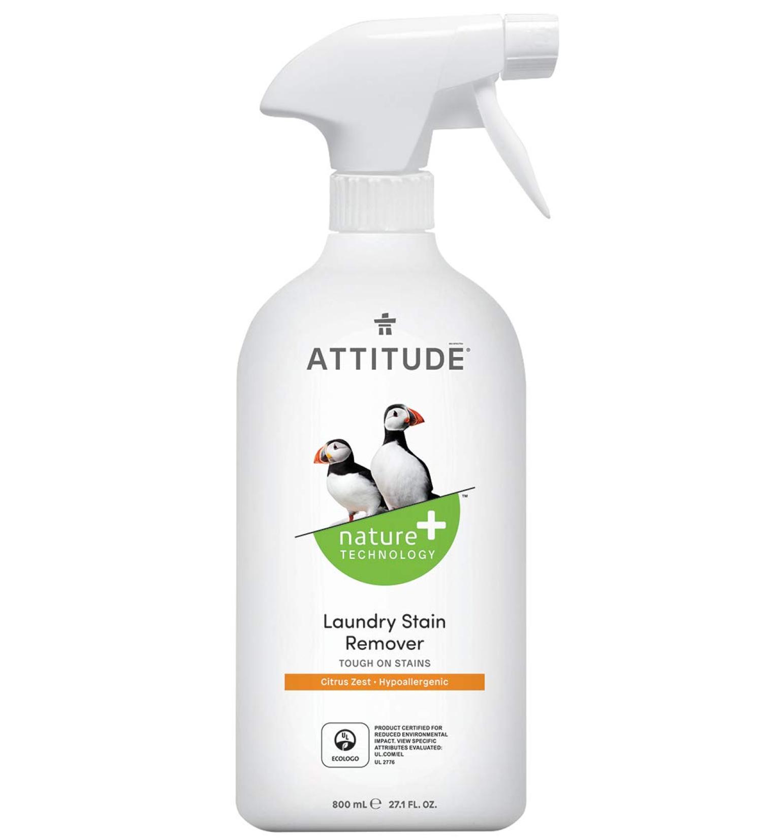 ATTITUDE Laundry Stain Remover - Hypoallergenic Eco-Friendly Citrus Zest 27.1 Fl Oz - Effective International Shipping - Buy Online on GoSupps.com